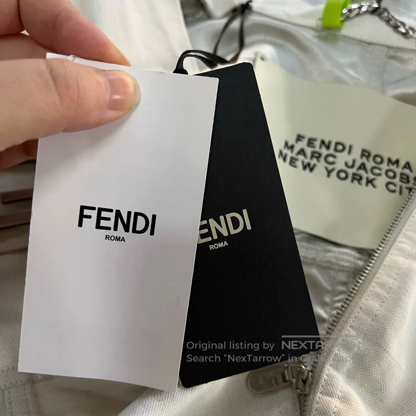 Fendi fendi x marc jacobs white denim jacket. Size S / US 4 / IT 40 - 4 Thumbnail