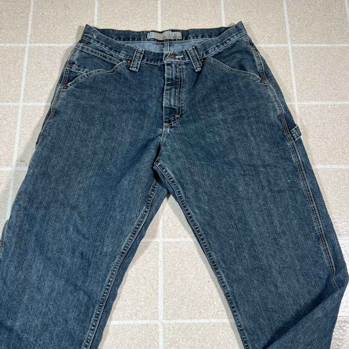 Lee Lee Dungarees Carpenter Jeans Fade Light Loose Wide Leg Y2K Size US 32 / EU 48 - 4 Thumbnail
