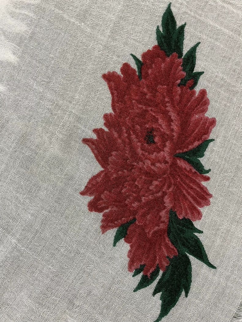 Yohji Yamamoto Yohji Yamamoto Peony scarf dyed by Youchan scarf 2505-Nexta Size ONE SIZE - 4 Thumbnail