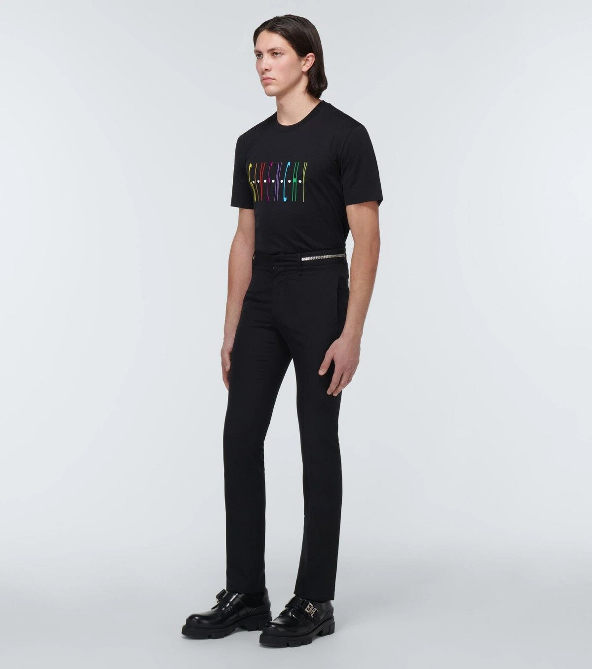 Givenchy x Disney Black Embroidered Rainbow Heart Logo T-Shirt Size US XS / EU 42 / 0 - 3 Thumbnail