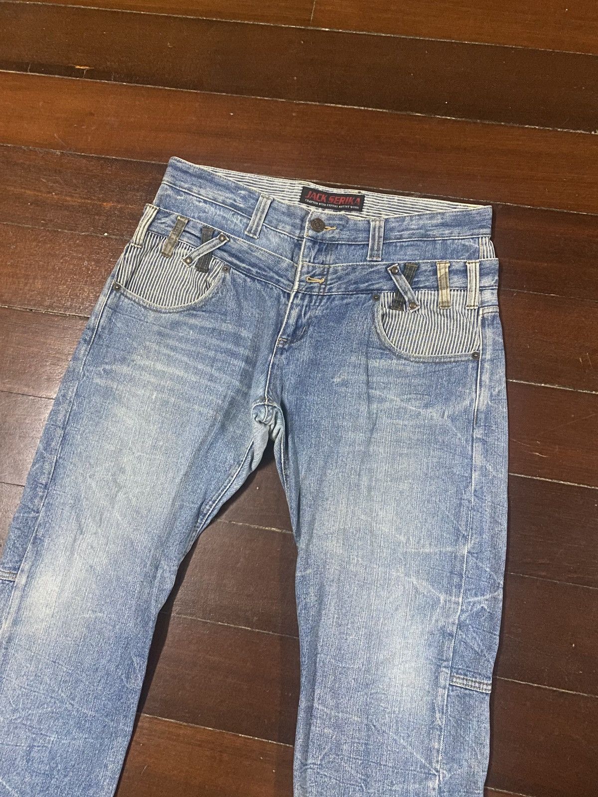 Japanese Brand Rare Jack Serika Double Waist Punk Style Japan Jeans Size US 34 / EU 50 - 5 Thumbnail