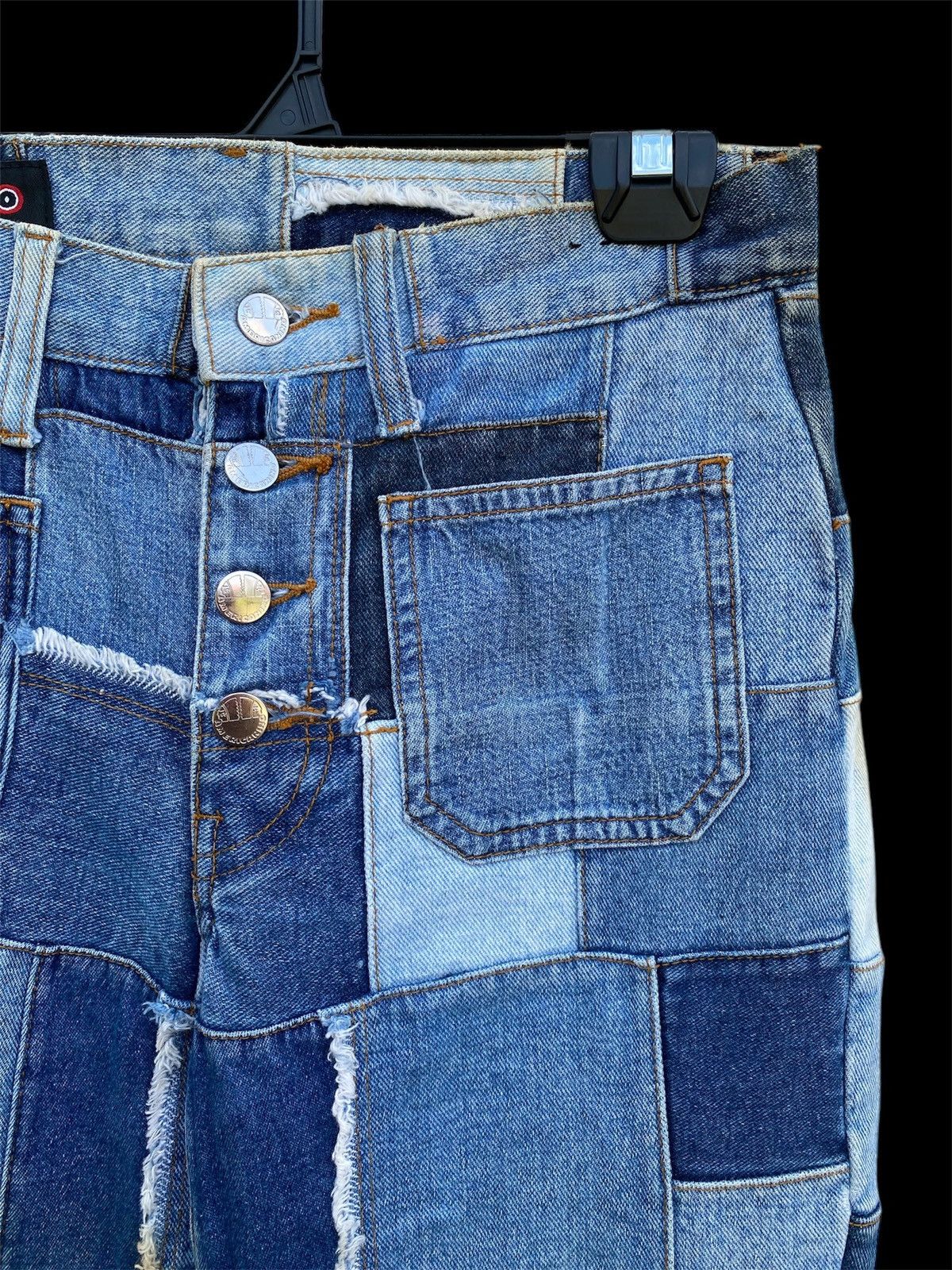 Japanese Brand × Vintage Flare Jeans Patchwork Americanino Denim Size US 29 - 3 Thumbnail