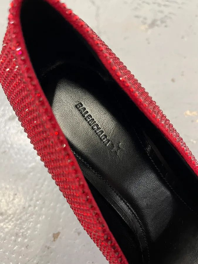Balenciaga Balenciaga Red Strass Heels Size US 6 / IT 36 - 9 Thumbnail