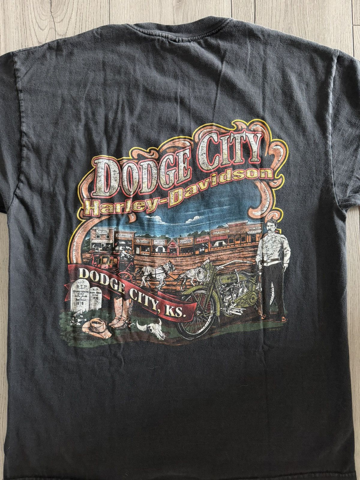Harley Davidson Vintage 1999 Harley-Davidson Flame T-Shirt Size US L / EU 52-54 / 3 - 5 Thumbnail