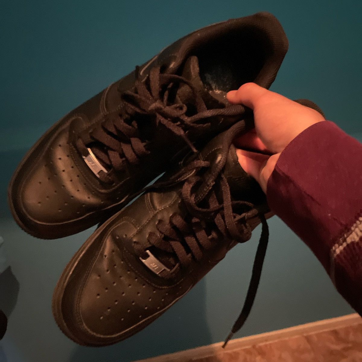 Nike Nike Black AirForces Size US 11 / EU 44 - 1 Thumbnail