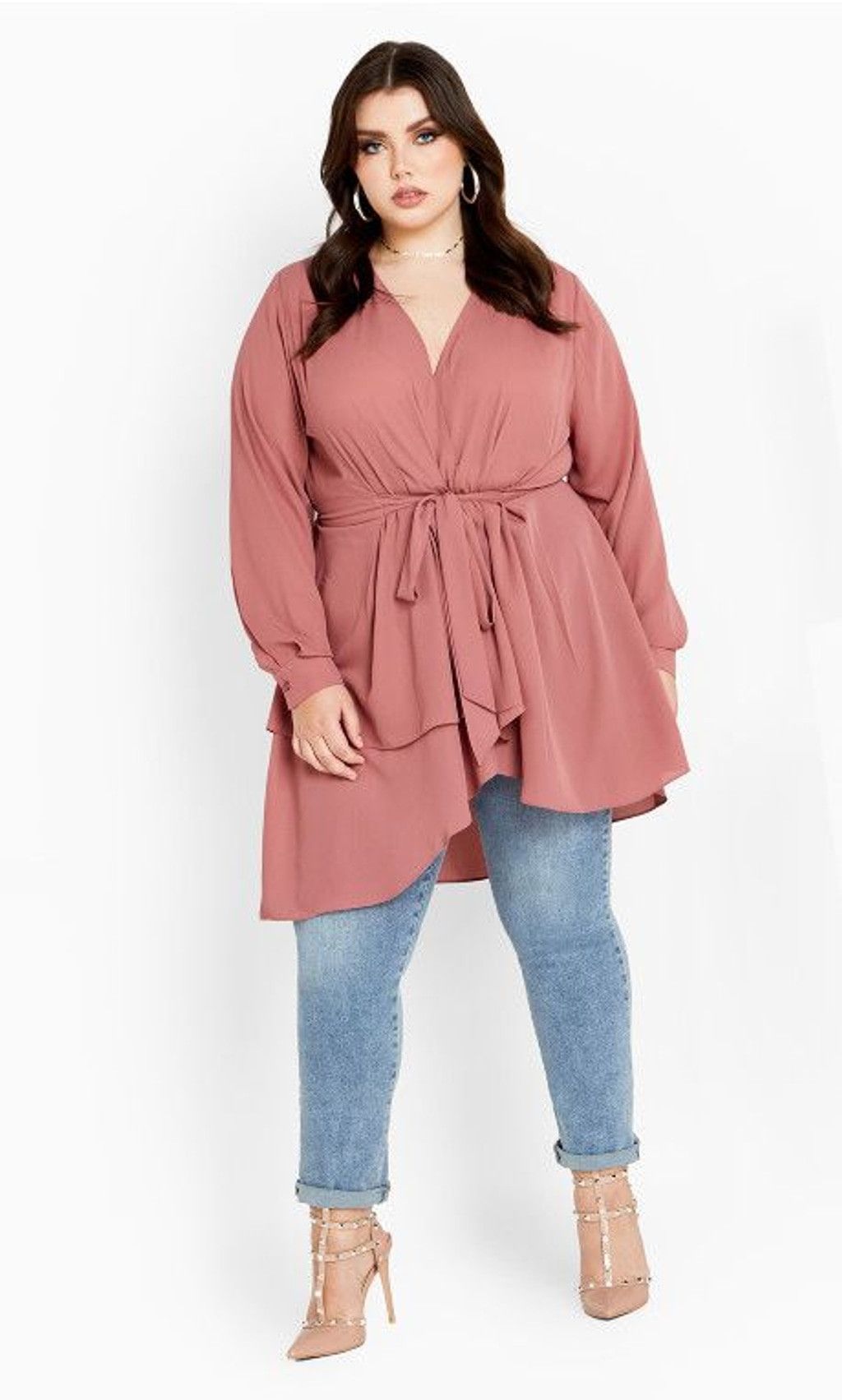 Other NWT Women's City Chic Shibara Top - Papaya Size 3XL / US 20-22 - 2 Thumbnail