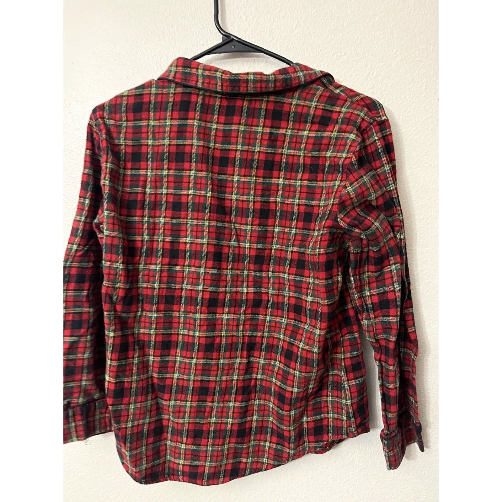 Ralph Lauren Lauren Ralph Lauren Womens Sleepshirt Medium Red Plaid 3/4 Sleeve Button Collared Size L / US 10 / IT 46 - 3 Thumbnail
