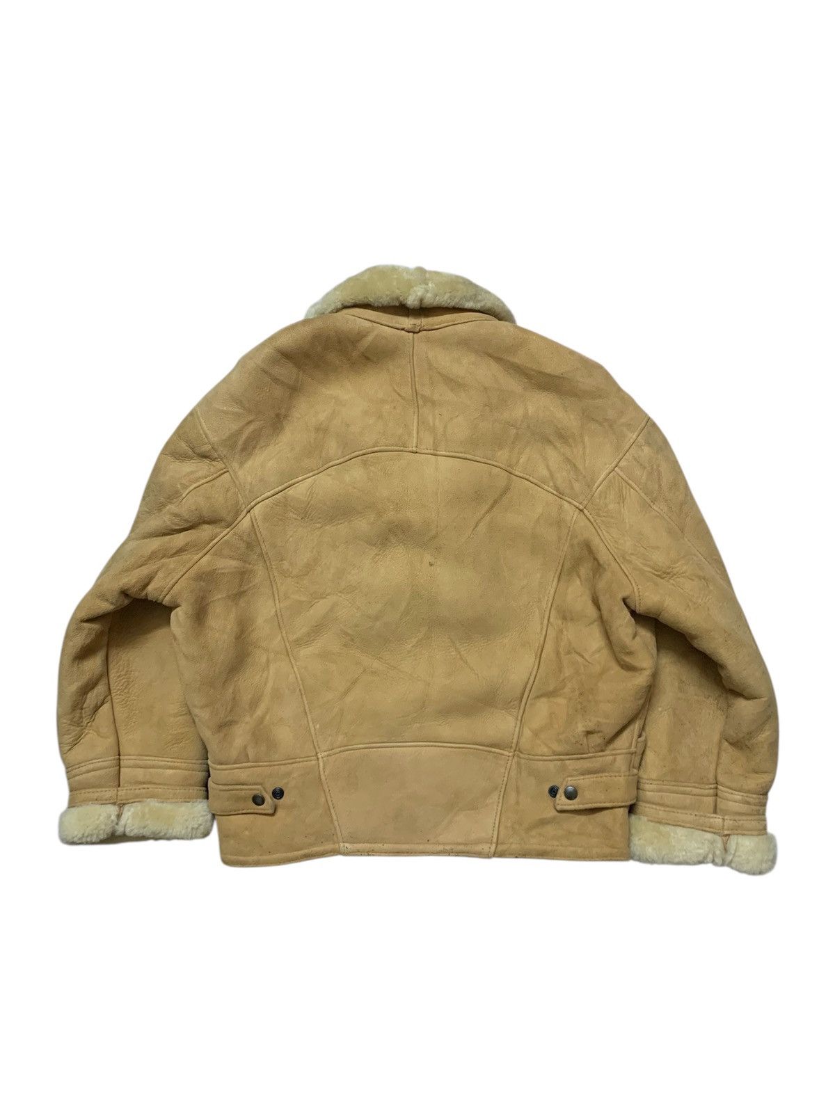 Genuine Leather Vintage US SHEEPSKIN Shearling Cropped Jacket Size US L / EU 52-54 / 3 - 2 Thumbnail
