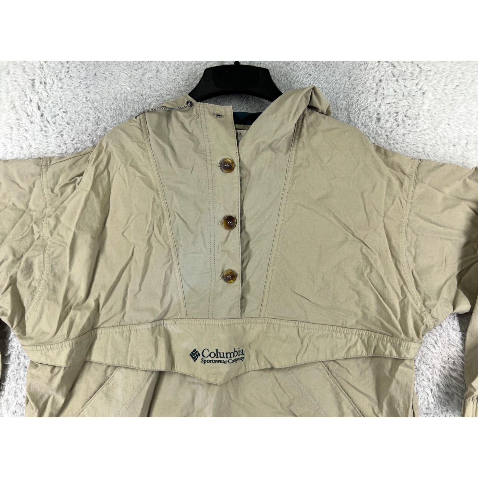 Vintage VINTAGE Columbia Sweater Womens L Hooded 90s Beige White Pullover Long Sleeve Crew Neck Casual Mens Womens Girls Boys Optional? Size L / US 10 / IT 46 - 7 Thumbnail