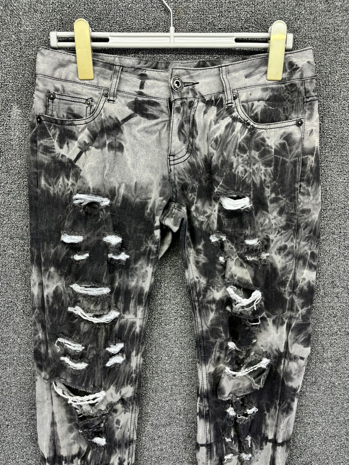 If Six Was Nine Vintage Work Japanese Rare Tie Dye Punk Pants Size 31" - 2 Thumbnail