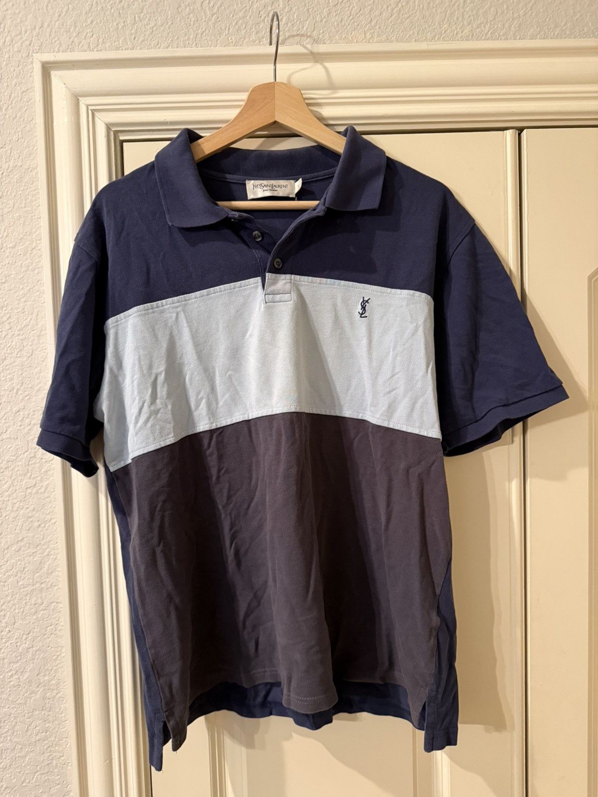 Yves Saint Laurent Yves Saint Laurent Pour Homme Vintage Polo Size US L / EU 52-54 / 3 - 1 Thumbnail