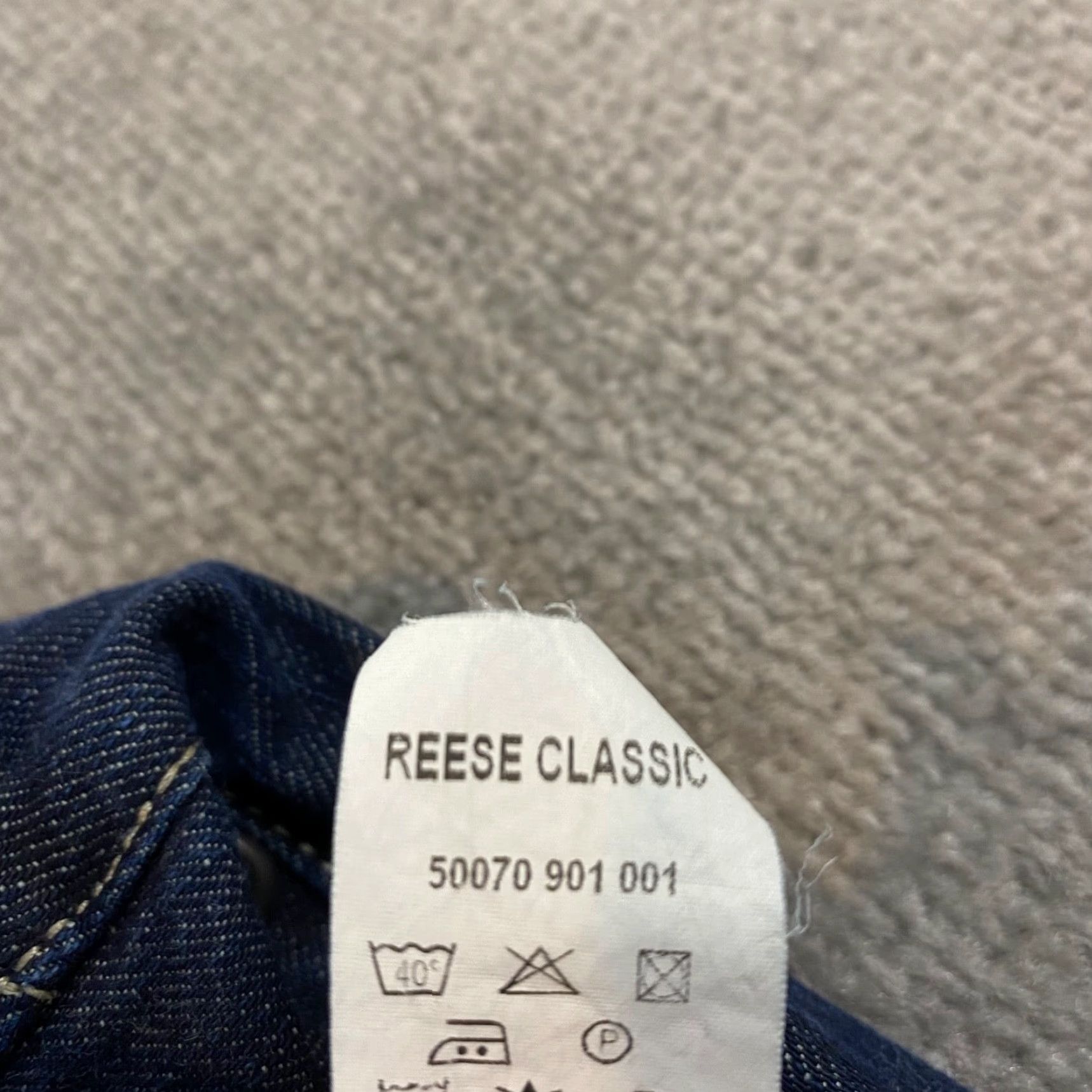 G-Star G-STAR Reese Classic Jeans Mens 38x34 Straight Blue Dark Wash Denim Button Fly Size US 38 / EU 54 - 3 Thumbnail