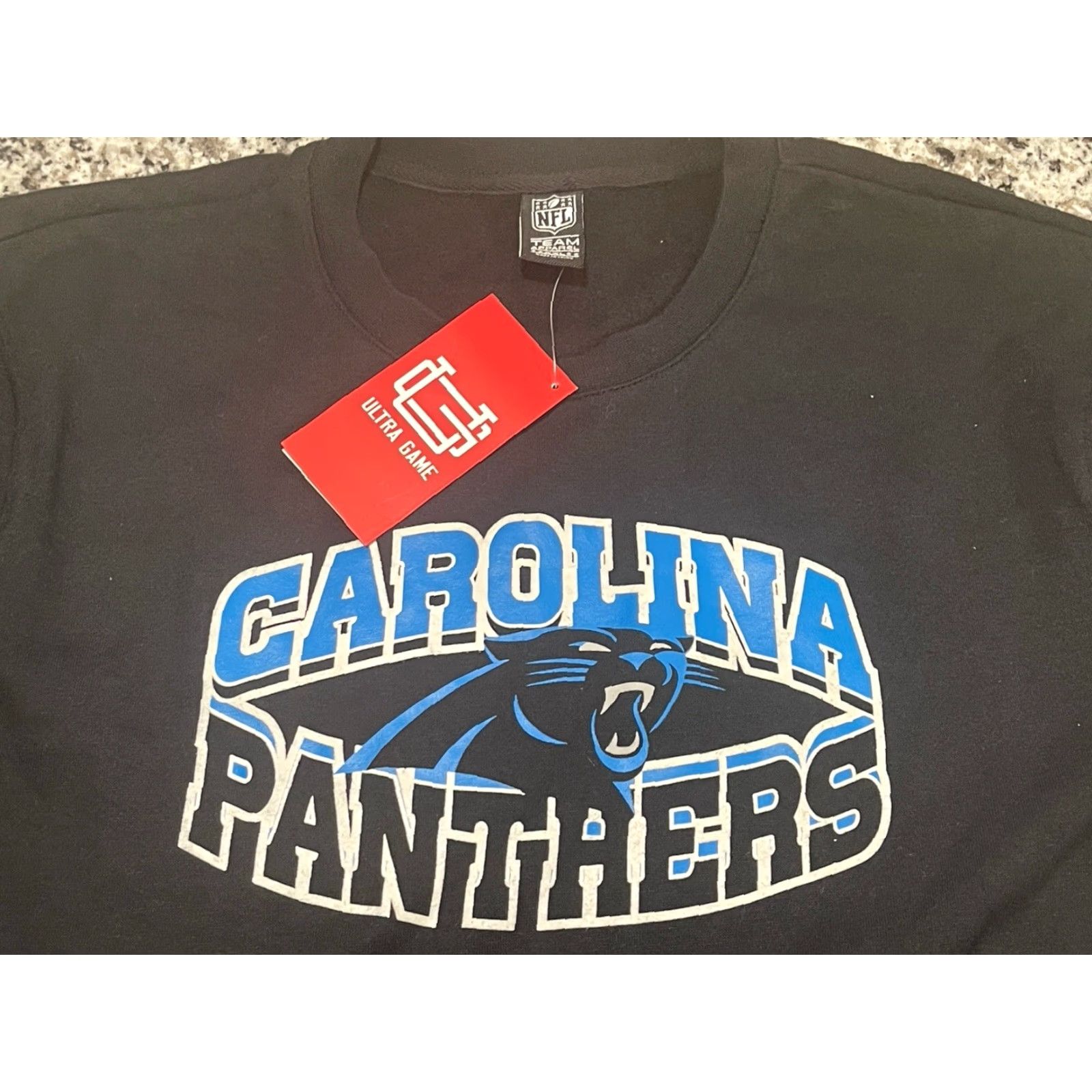 NFL Ultra Game Panthers Sweatshirt 2XL Black Men Pullover NFL Apparel Size US XXL / EU 58 / 5 - 3 Thumbnail