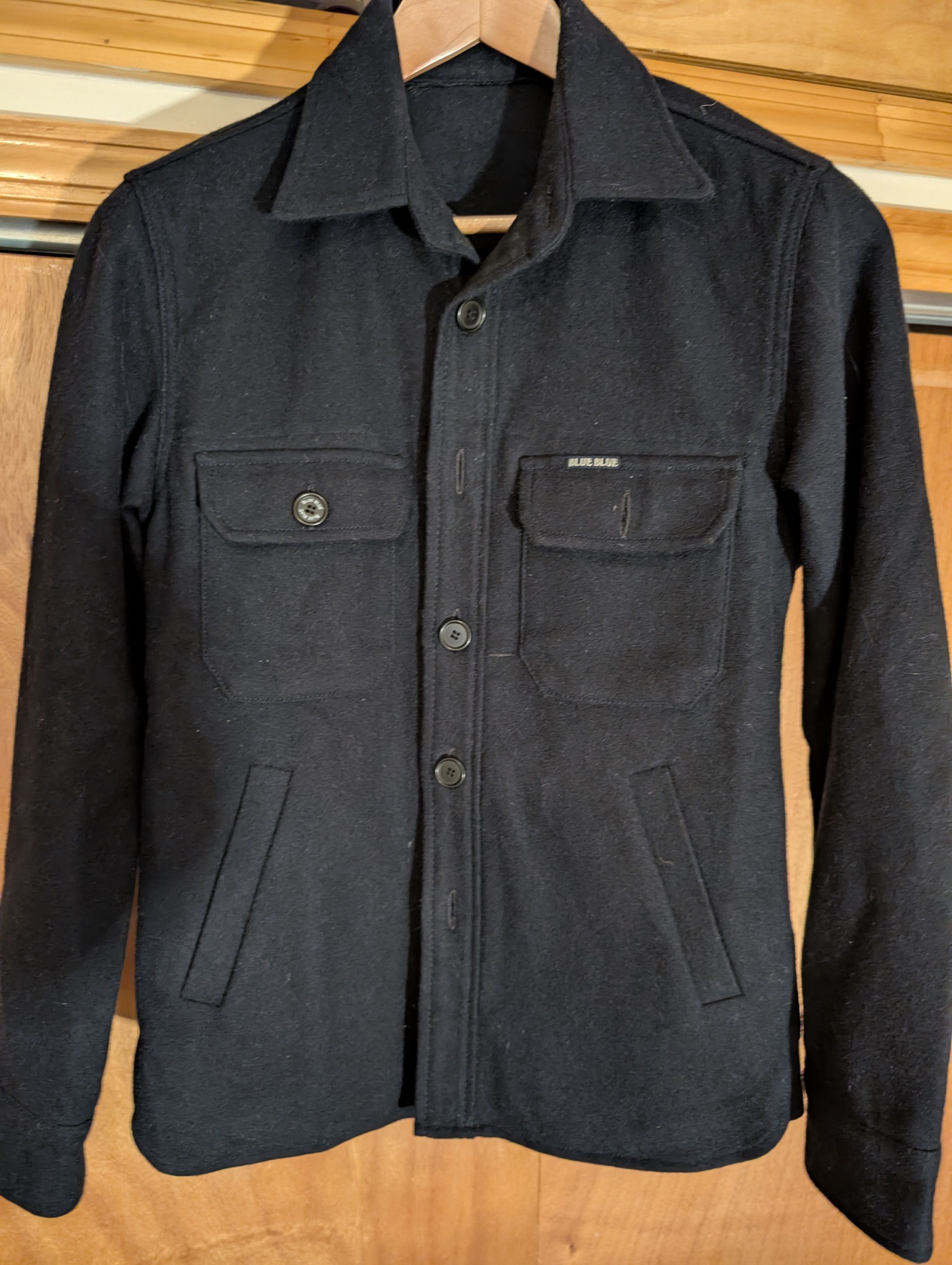 Blue Blue Japan Blue Blue Japan Navy Wool Overshirt Size US XS / EU 42 / 0 - 1 Thumbnail