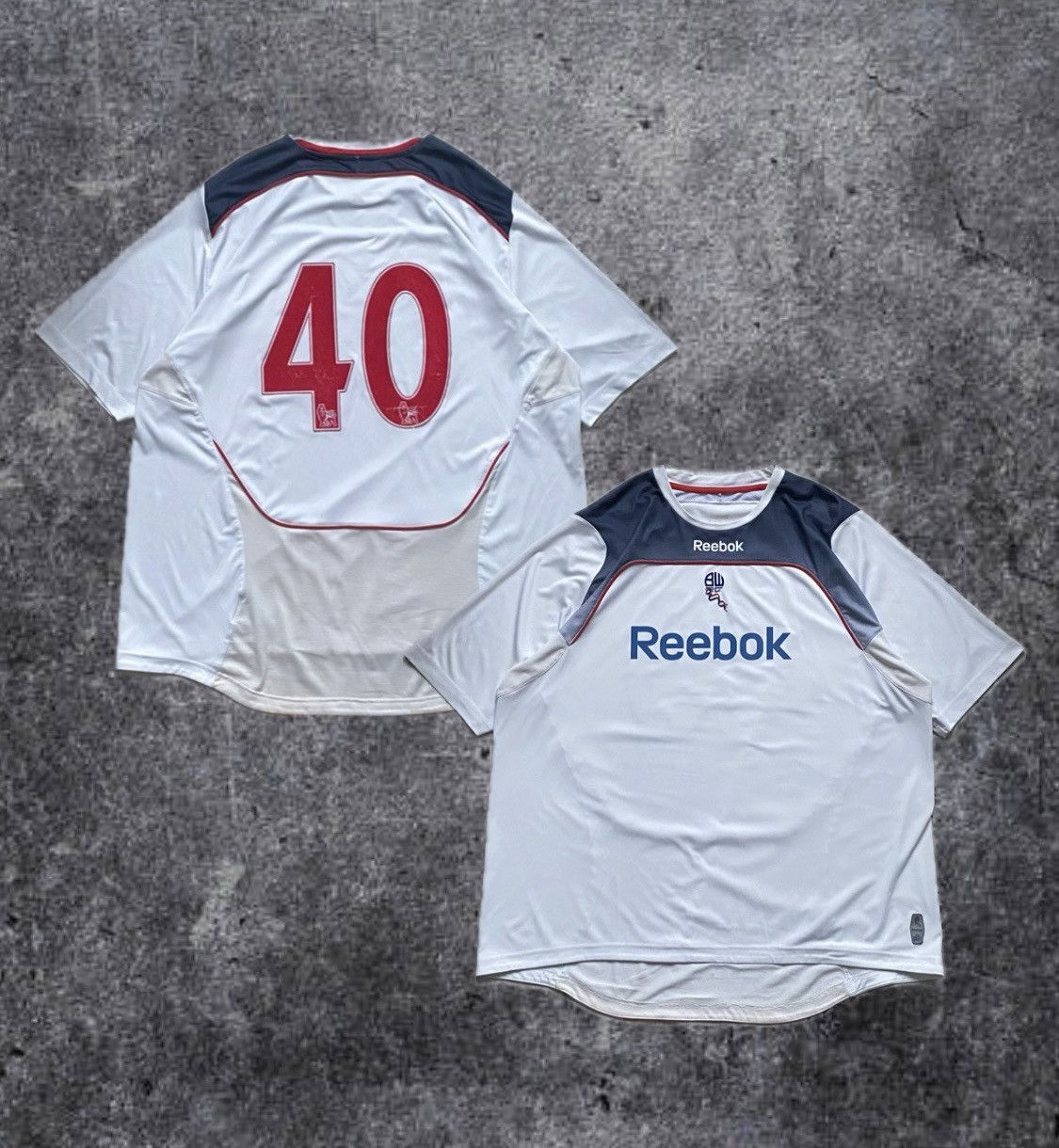 ⚽️Vintage Reebok Bolton Wanderers Soccer jersey #40 Blockore