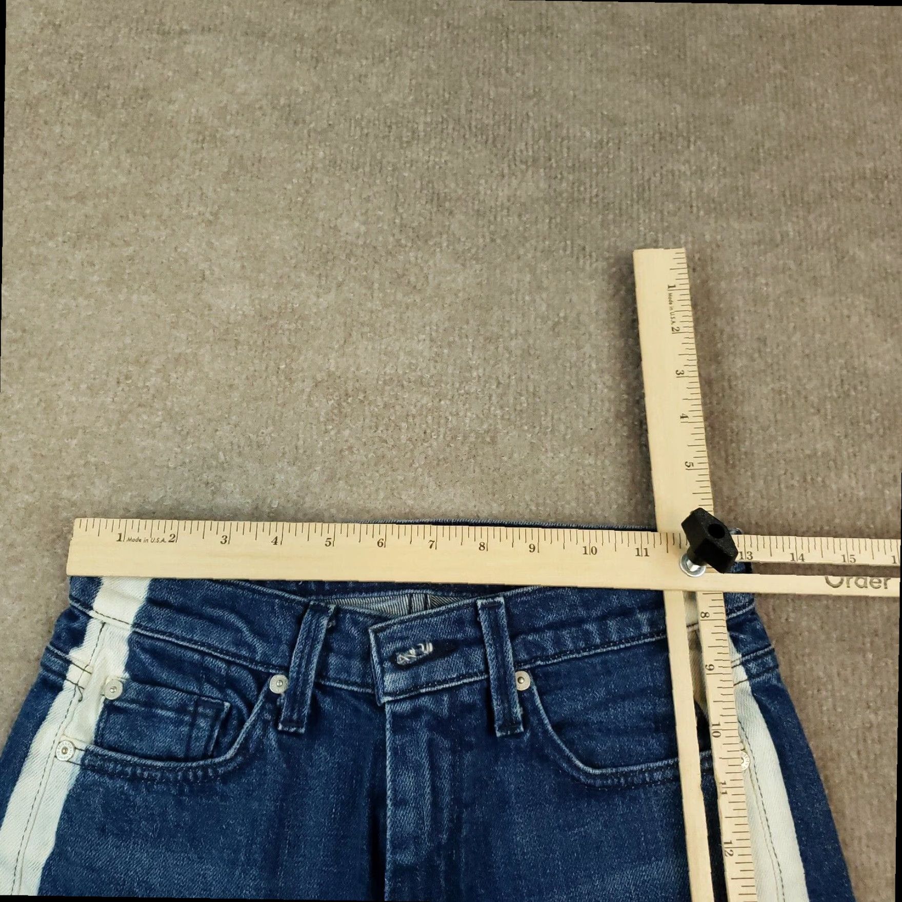 7 For All Mankind 7 For All Mankind High Waist Skinny Stretch Crop Jeans Blue Women's 25x22 Size 42" / US 20 - 4 Thumbnail