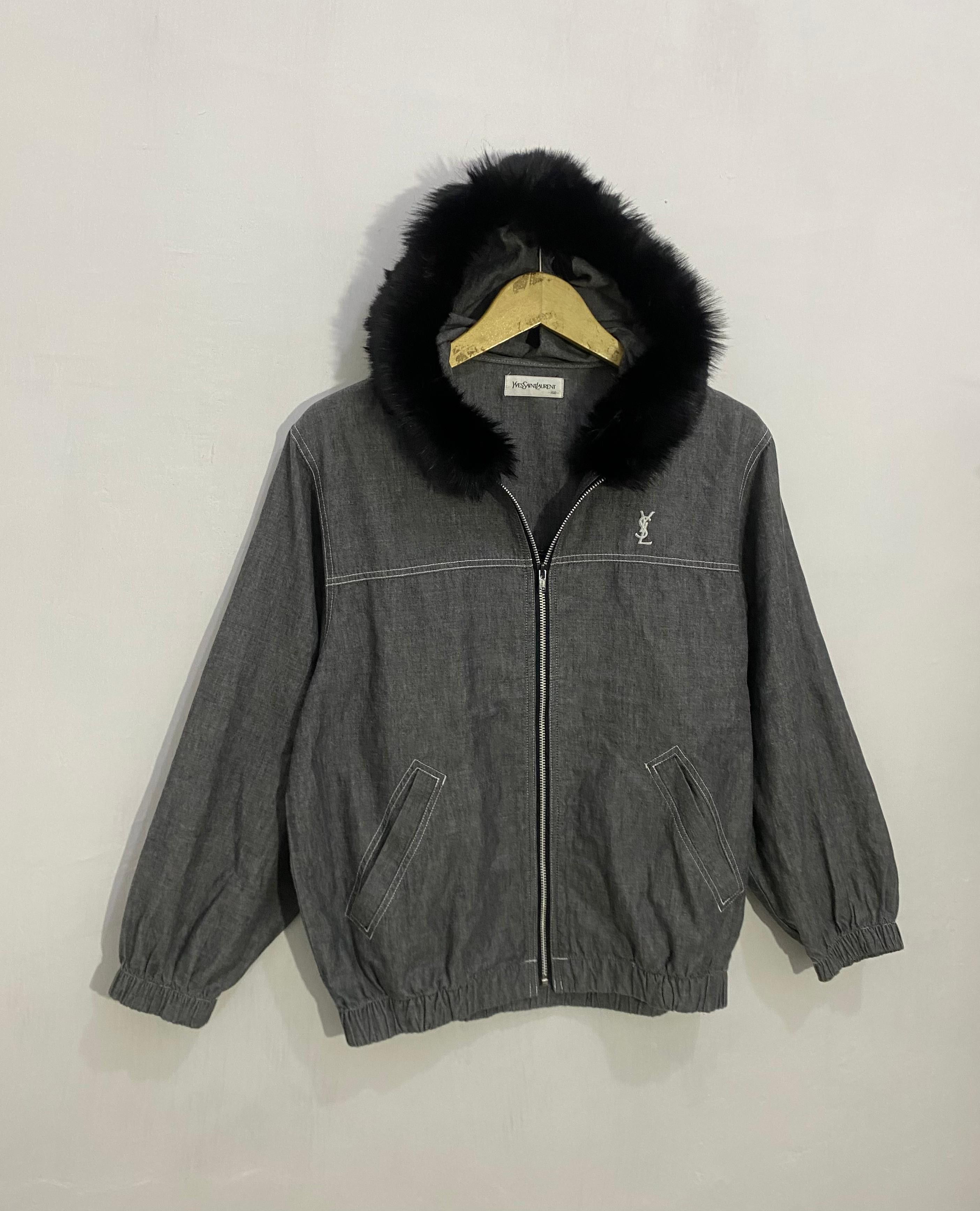 Yves Saint Laurent Yves Saint Laurent Fur Zipper Hoodie LGB Style Size US M / EU 48-50 / 2 - 2 Thumbnail