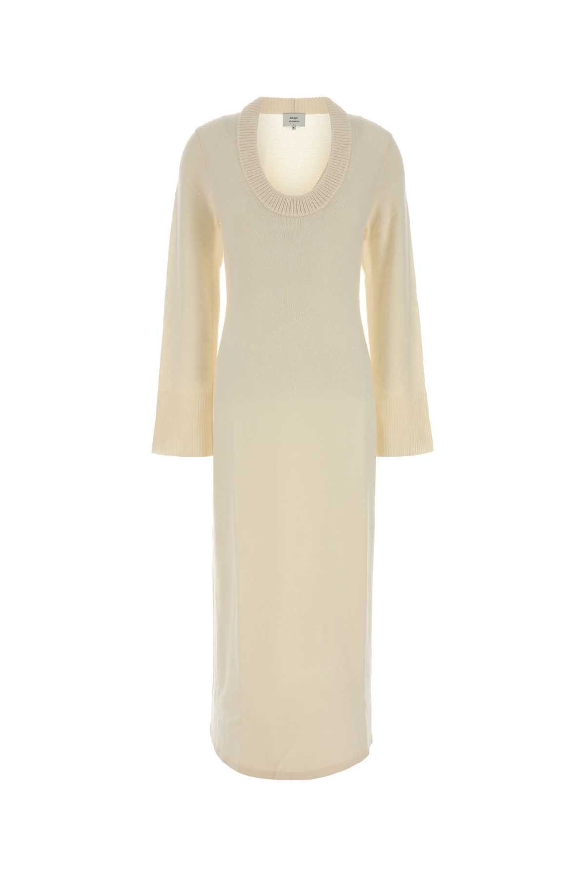 Loulou de Saison Ivory Wool Blend Ari Dress Size L / US 10 / IT 46 - 1 Thumbnail