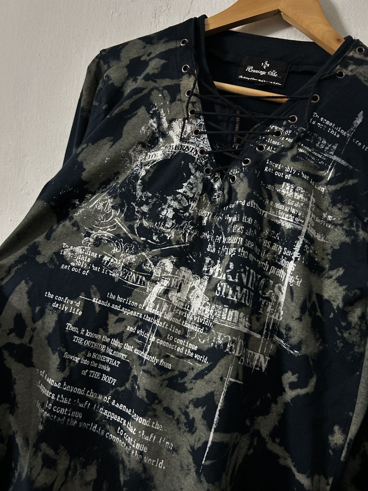 Japanese Brand 2000s Berning sho lace up longsleeve skull punk gothic Size US M / EU 48-50 / 2 - 3 Thumbnail