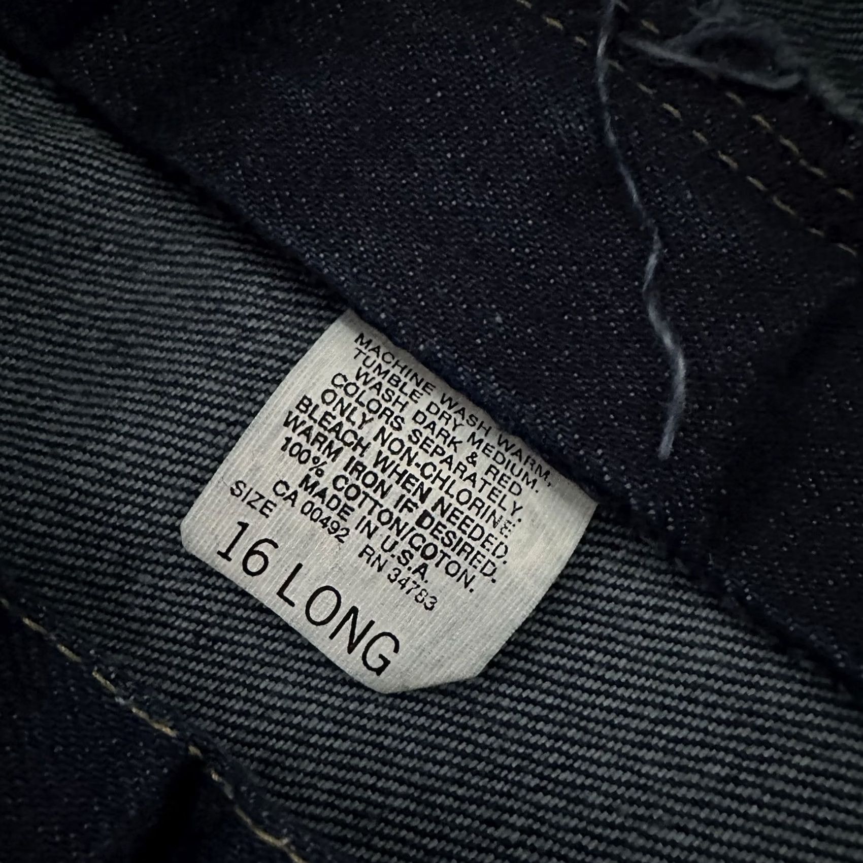 Lee VINTAGE Lee Jeans Womens 16 L 32x34 Ms Riders Union Stamp Made in USA Dark Wash Jeans Size 38" / US 16 / IT 52 - 7 Thumbnail