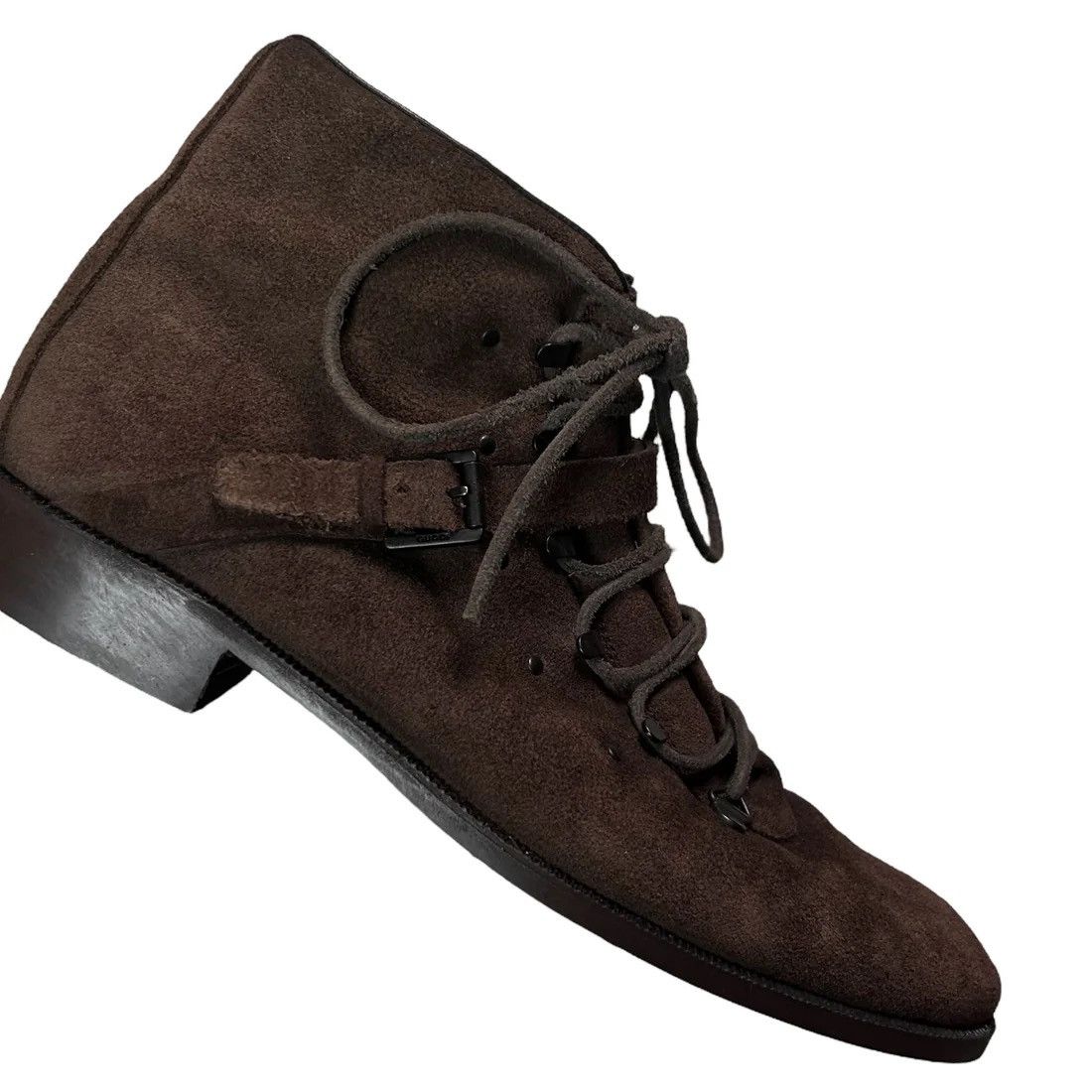 Gucci Gucci by Tom Ford Belted Hook Laced Suede Combat Boots Size US 9 / EU 42 - 4 Thumbnail