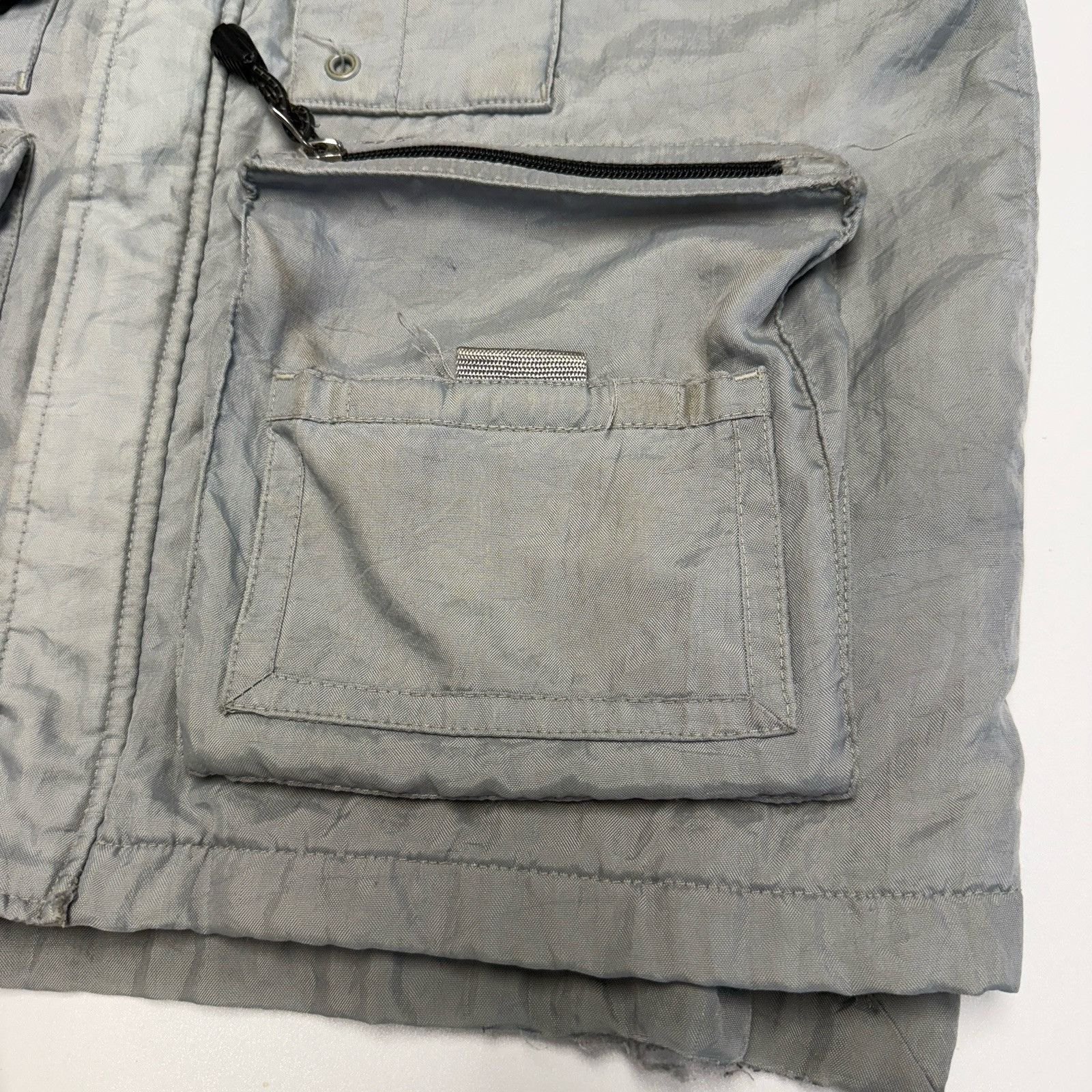 Gap GAP Fleece Lined Quilted Full Zip Nylon Utility Vest in Gray Size US S / EU 44-46 / 1 - 6 Thumbnail