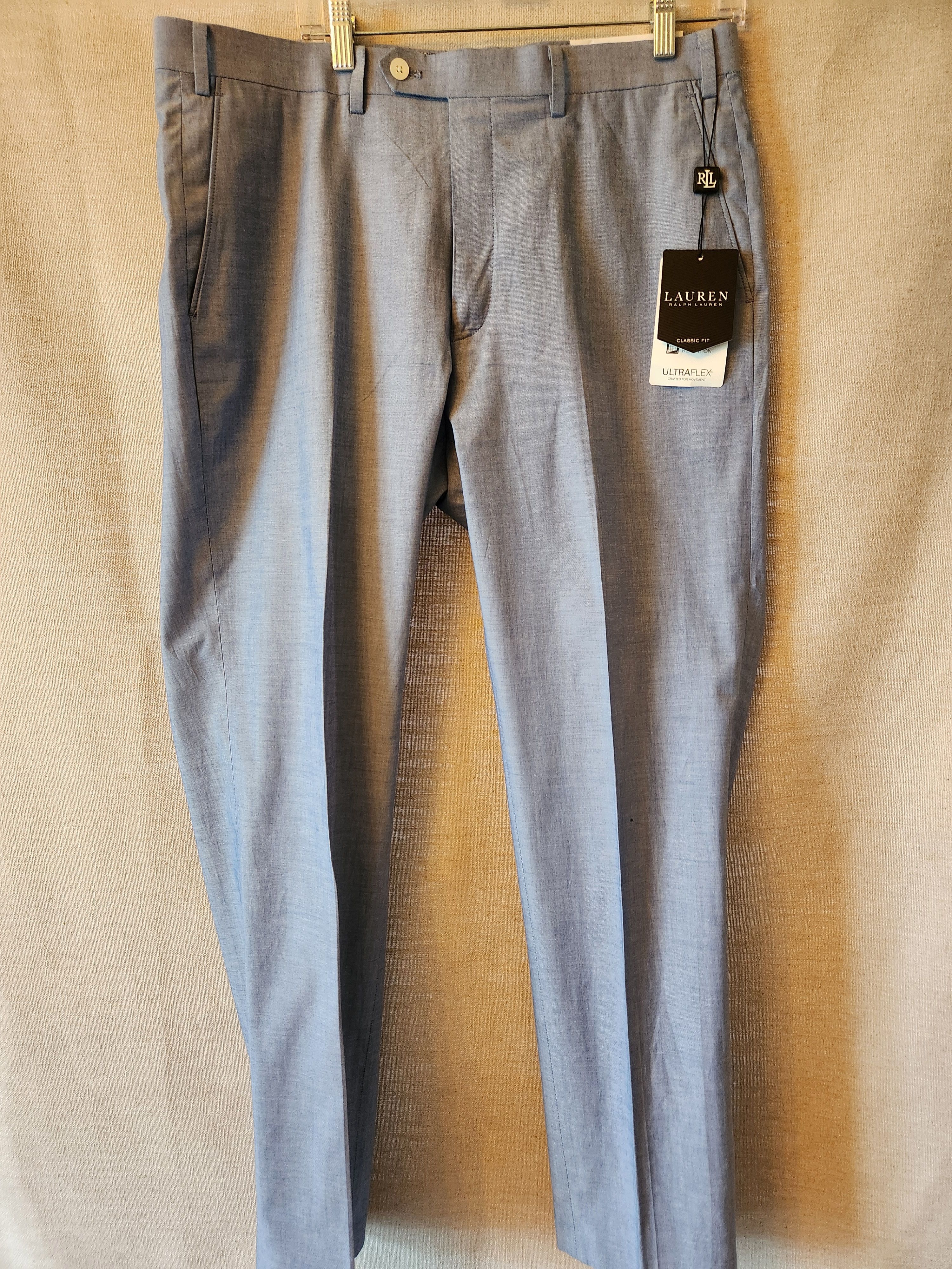 Lauren Ralph Lauren NWT Men's 100% Cotton Flat Front Pants Size US 36 / EU 52 - 1 Thumbnail