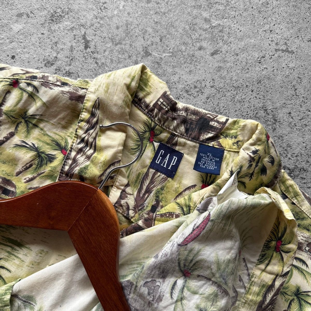 Gap Gap Mens Vintage Hawaiian Palms Short Sleeve Button Up Shirt Size US XL / EU 56 / 4 - 3 Thumbnail