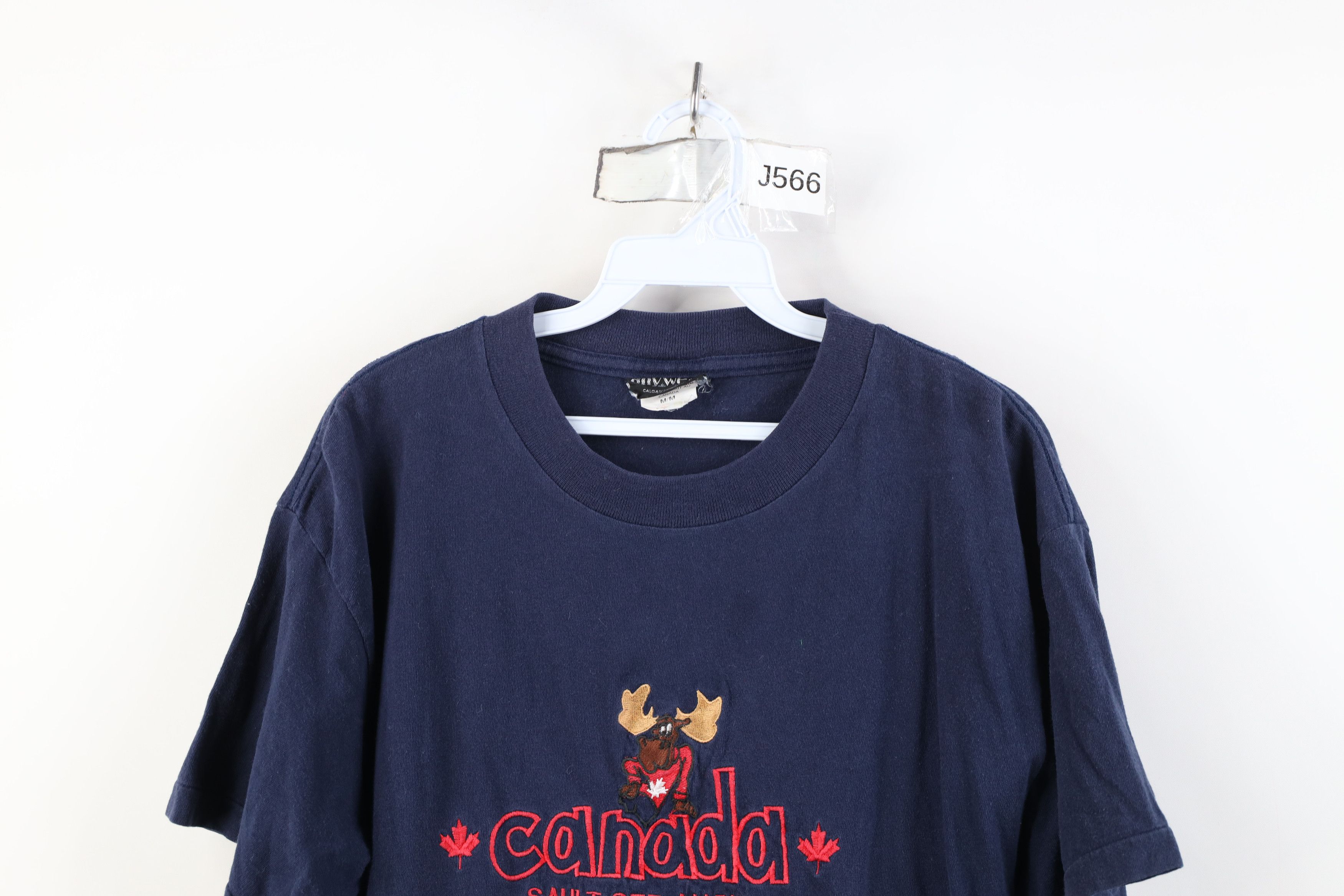 Vintage Vintage 90s Streetwear Ste Marie Canada Moose T-Shirt Size US L / EU 52-54 / 3 - 2 Thumbnail