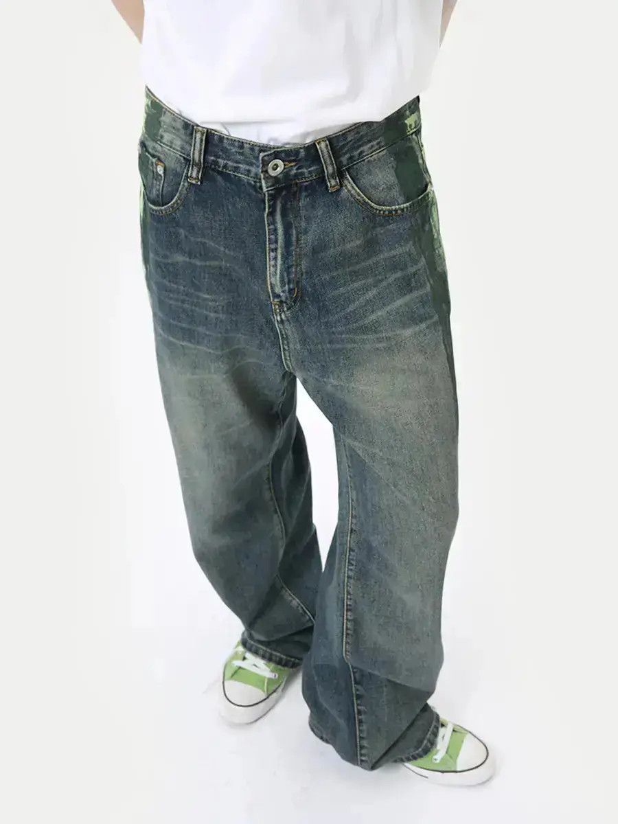 Japanese Brand Retro loose hip-hop graffiti jeans Size US 32 / EU 48 - 2 Thumbnail