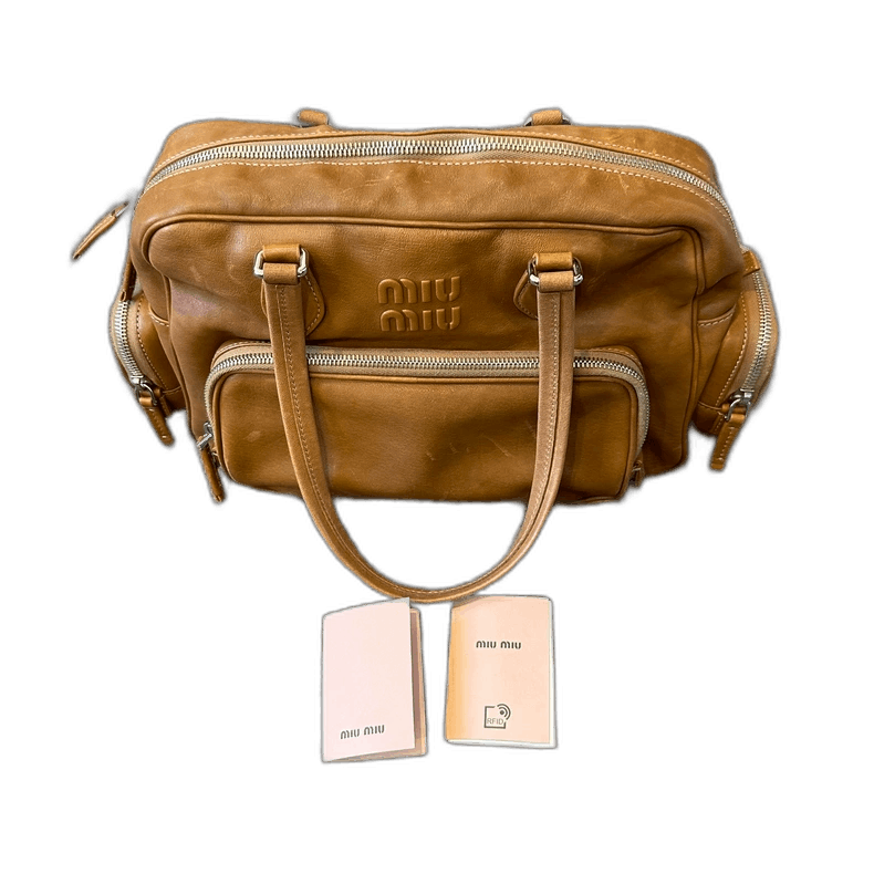 Miu Miu ARCHIVE MIU MIU FW 1999 SHOELACE LEATHER SHOULDER BAG