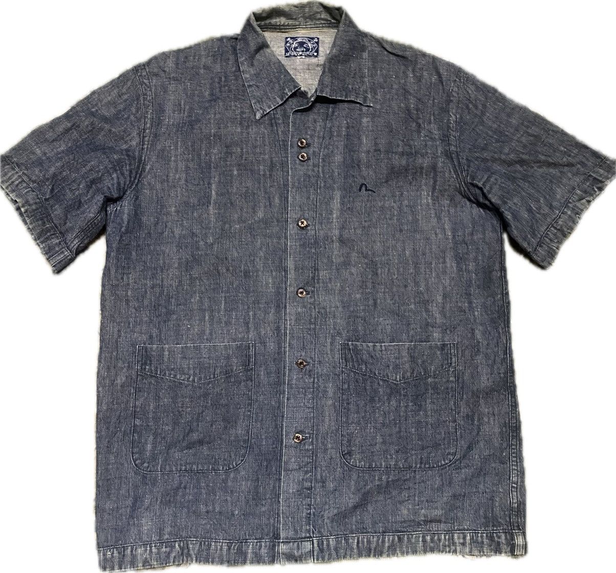Evisu Evisu denim button up short sleeve Size US S / EU 44-46 / 1 - 1 Thumbnail