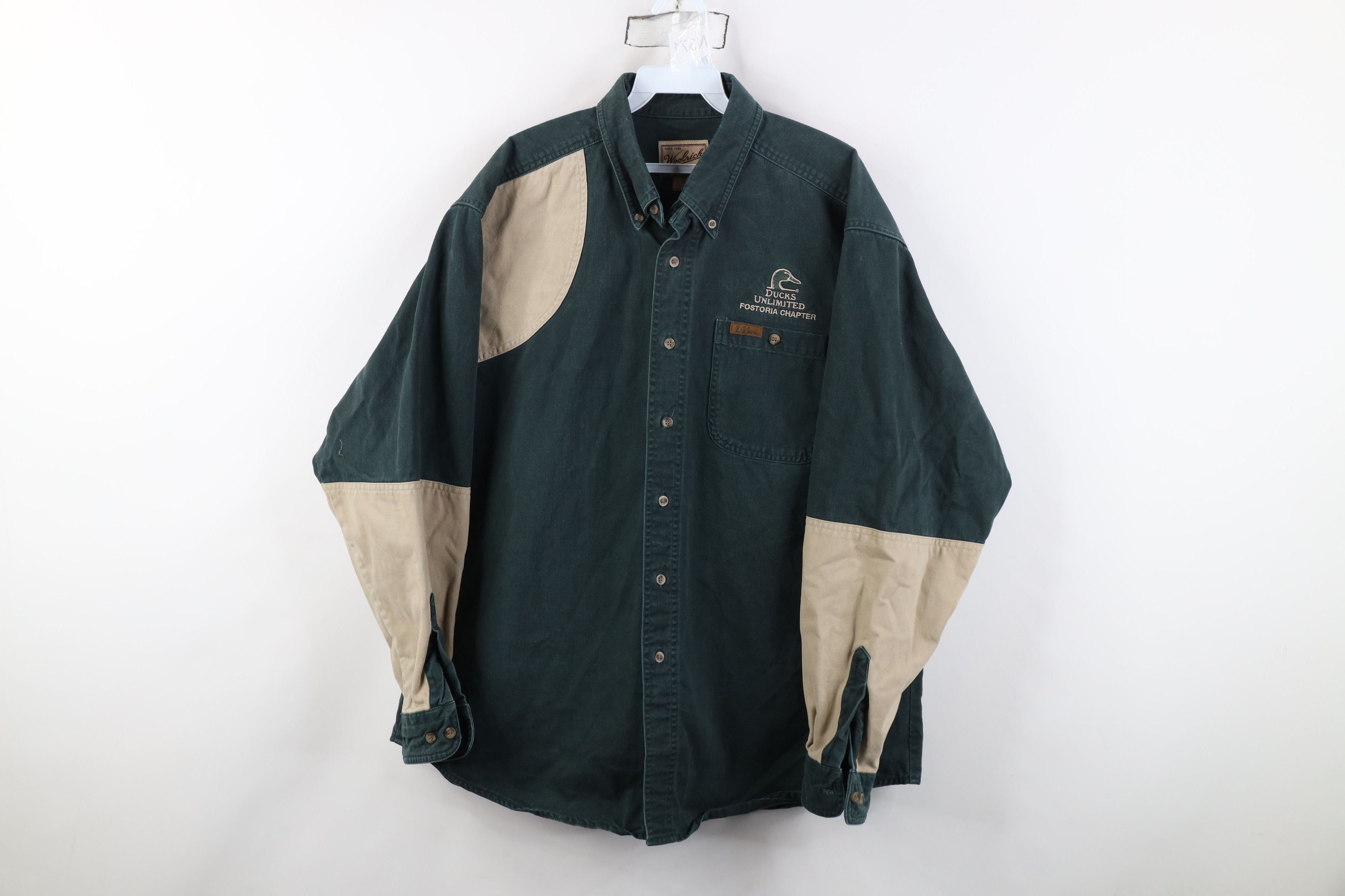 Woolrich Woolen Mills Vintage 90s Woolrich Ducks Unlimited Twill Shooting Shirt Size US XL / EU 56 / 4 - 1 Thumbnail