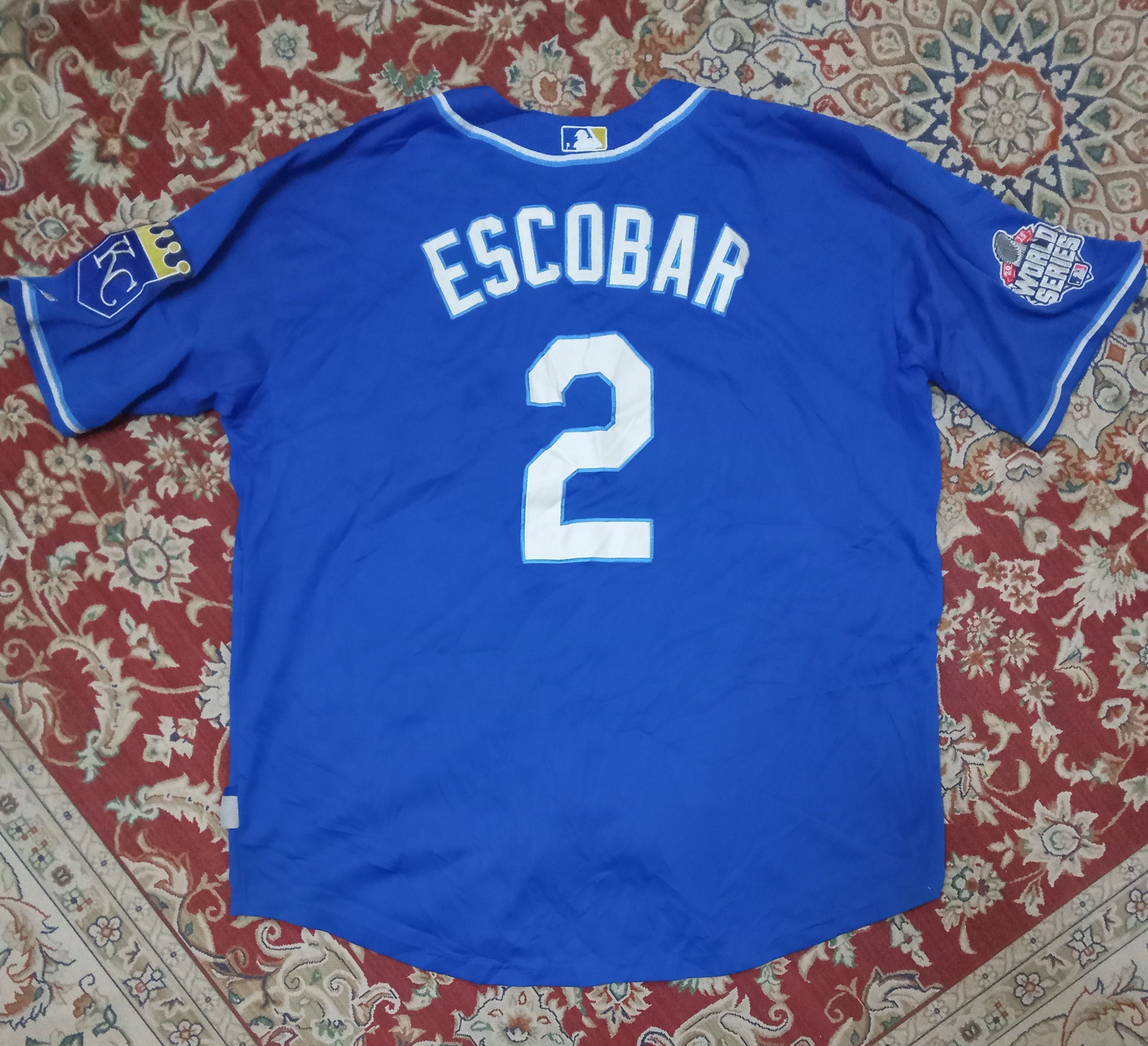 MLB Kansas City Royals #2 Escobar Majestic Jersey Size US XL / EU 56 / 4 - 2 Thumbnail