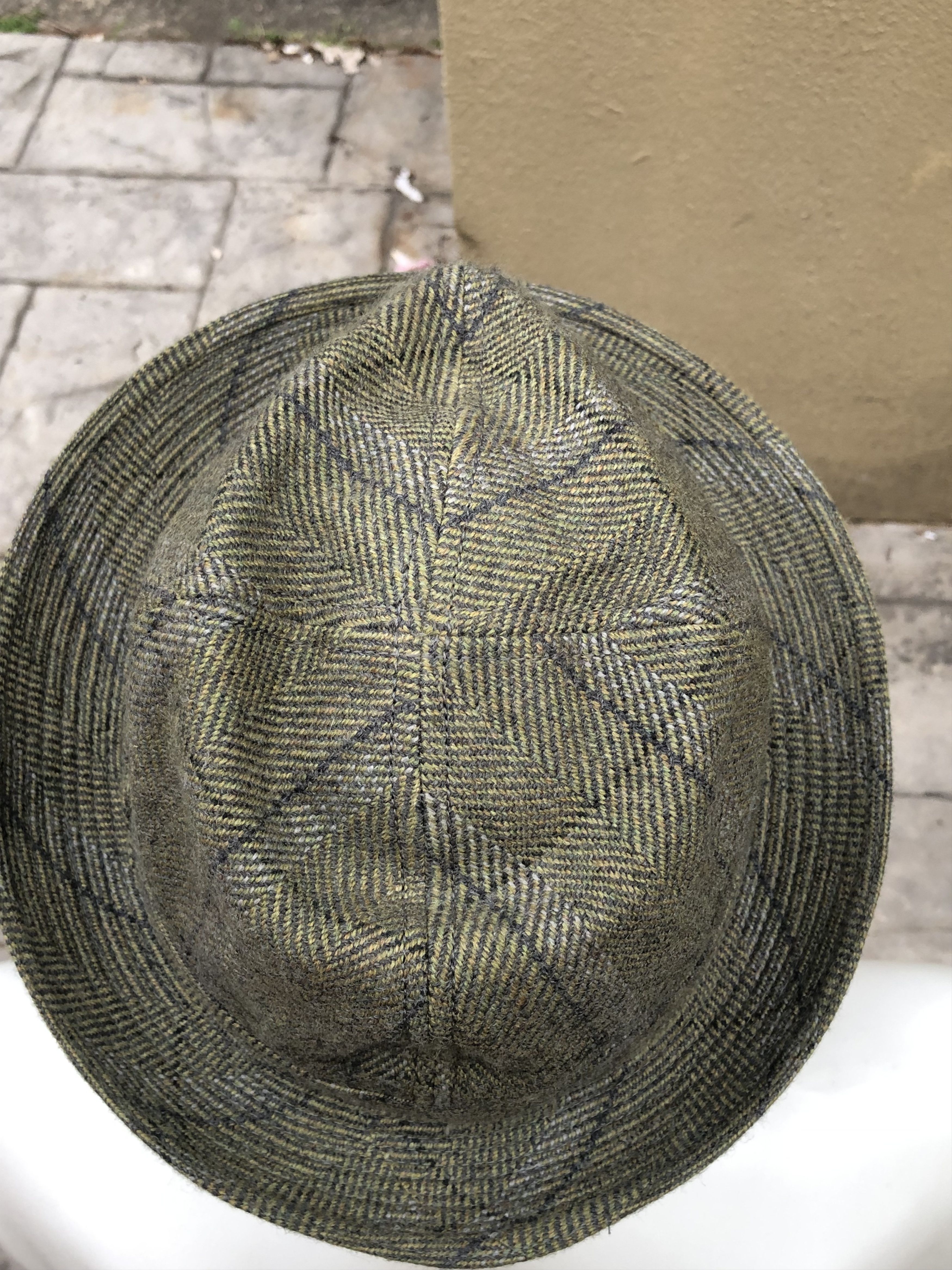 Designer Vintage Knox New York Wool Houndstooth Fedora Hat (Size L) Size ONE SIZE - 4 Thumbnail