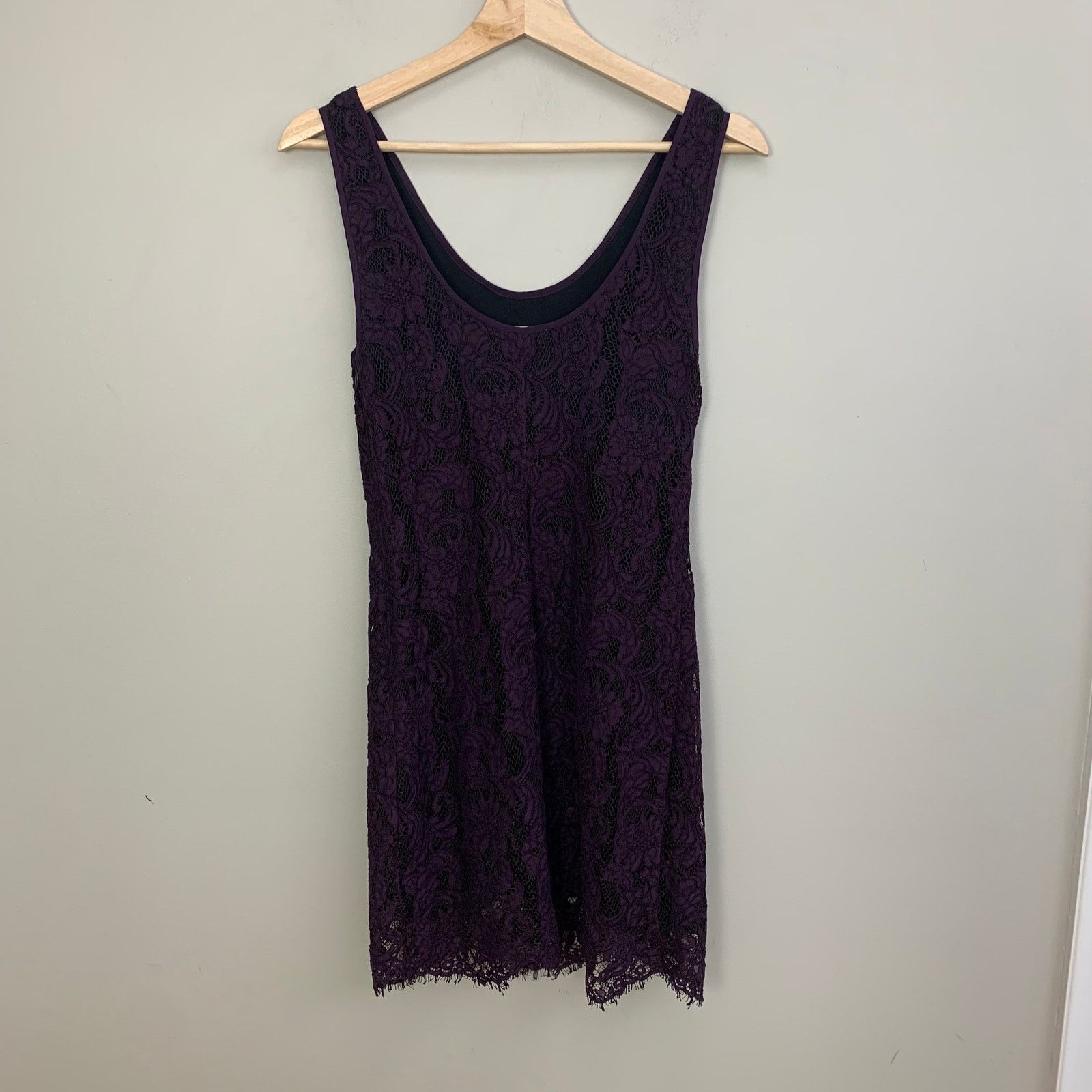 Aritzia Wilfred Aritzia Purple Lace Sheath Sleeveless Mini Dress XS Size XS / US 0-2 / IT 36-38 - 3 Thumbnail