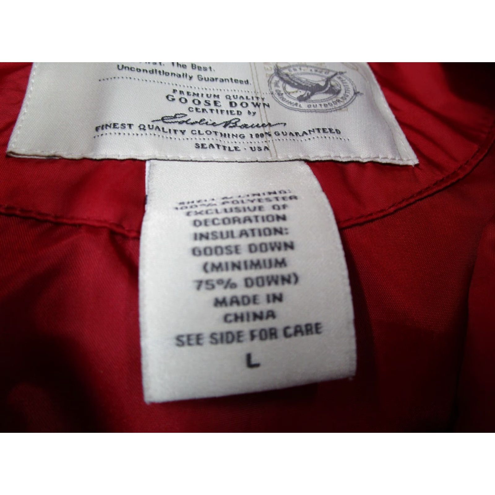 Eddie Bauer Eddie Bauer Vest Women Large Red Premium Down Puffer Full Zip Quilted Gorpcore Shirt? Size L / US 10 / IT 46 - 4 Thumbnail
