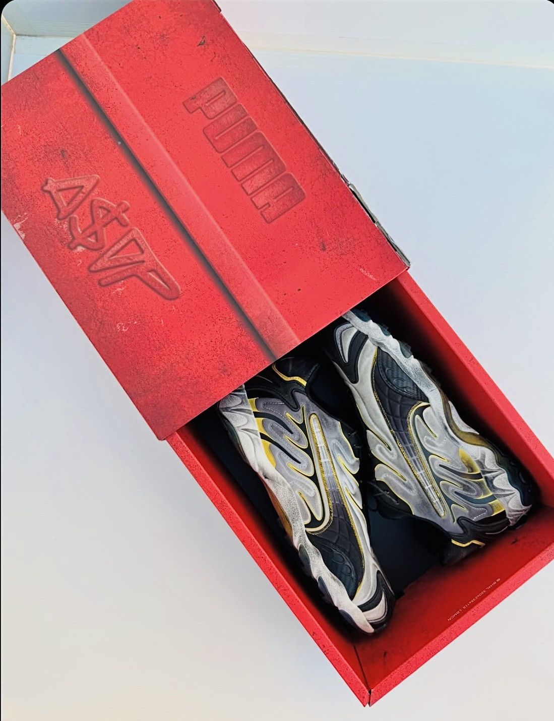 A$AP Rocky × Puma A$AP Rocky Puma Inhale Distressed Pack Pelé Yellow 402456-01 Size US 9 / EU 42 - 3 Thumbnail