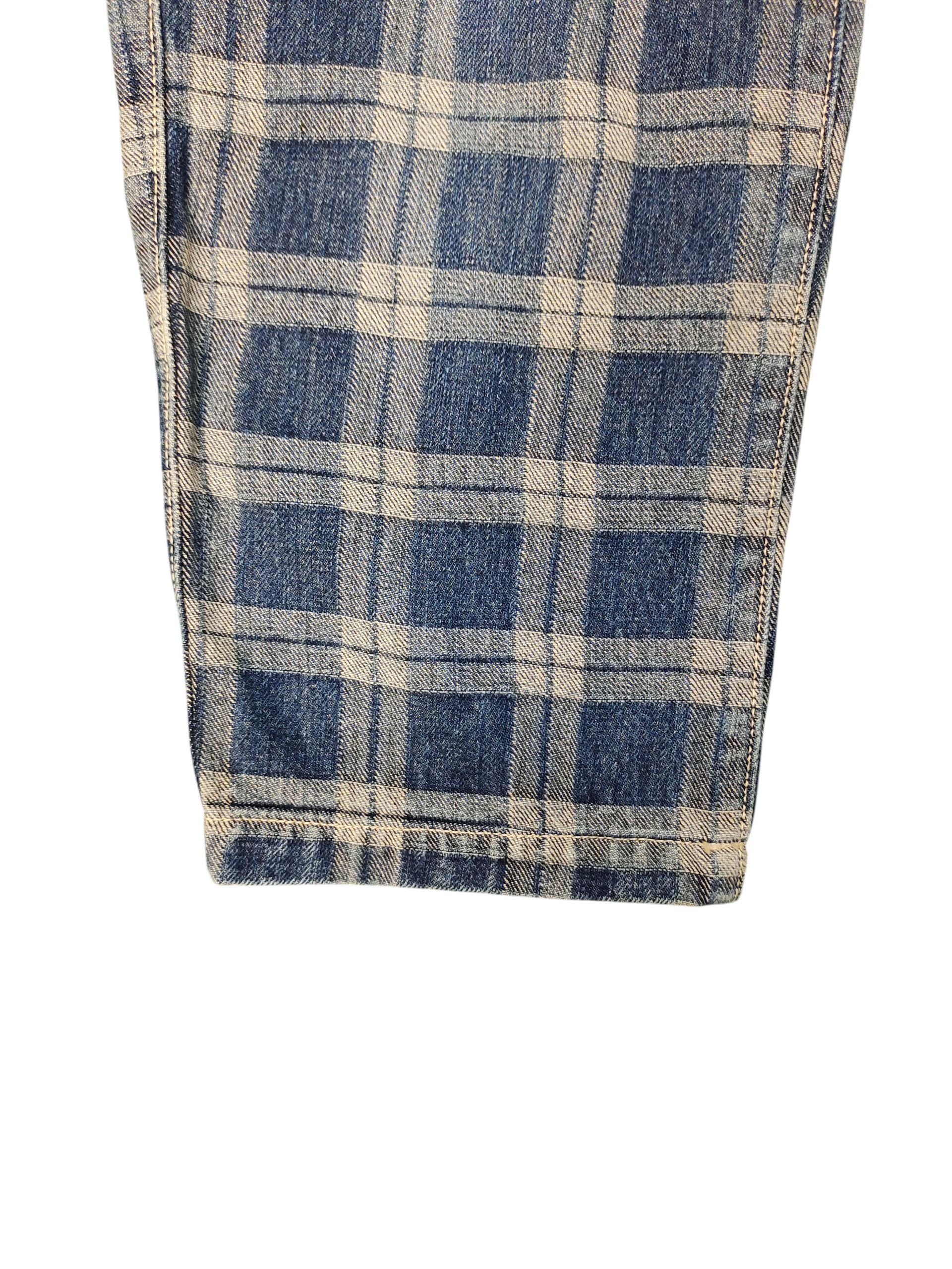Kapital Vintage Kapital Japan Checkered Cropped Denim Jeans Size US 33 - 6 Thumbnail