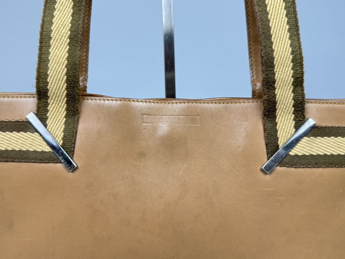 Gucci Gucci - Vintage Sherry Line Leather Beige Hand Bag Size ONE SIZE - 3 Thumbnail