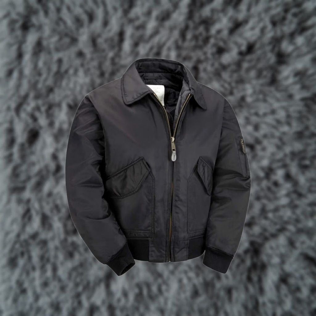Vintage VINTAGE Air Force MA2 USA Flight Cold Weather Army Black Bomber Jacket Military Jacket Size US L / EU 52-54 / 3 - 1 Thumbnail