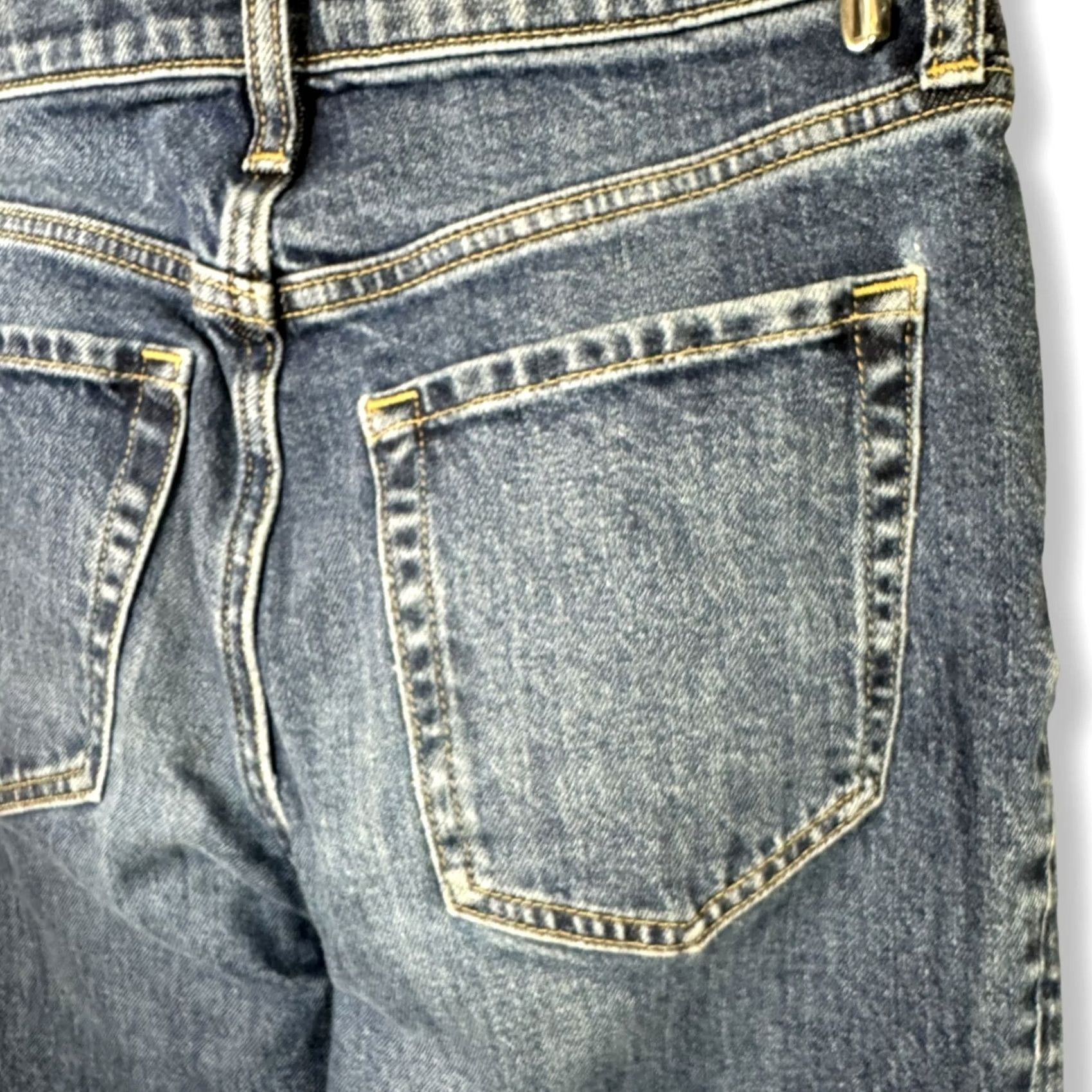 Banana Republic VINTAGE? No. Banana Republic Distressed Jeans Women’s High Rise Straight Leg Size 25 Blue Denim 5-Pocket Regular Inseam 26 Size 42" / US 20 - 4 Thumbnail