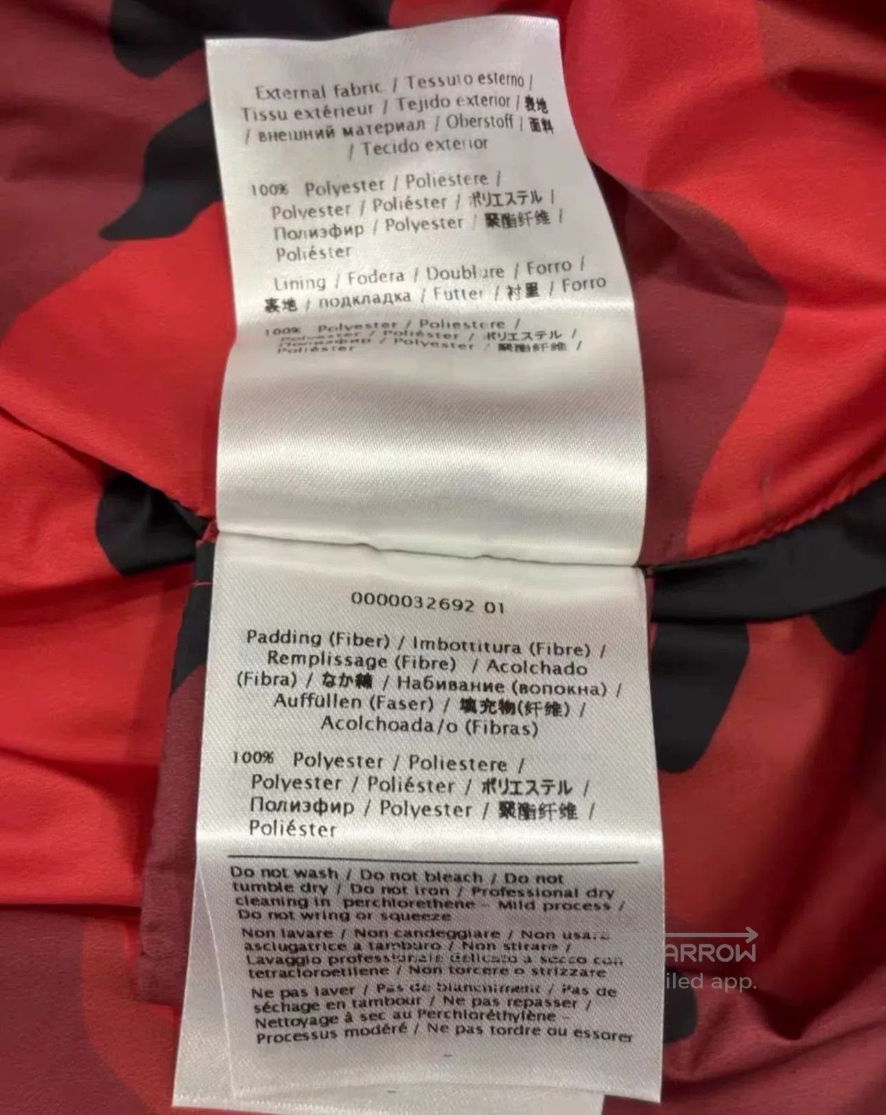 Valentino Valentino Red Black Camo Down Jacket. Size S / US 4 / IT 40 - 6 Thumbnail