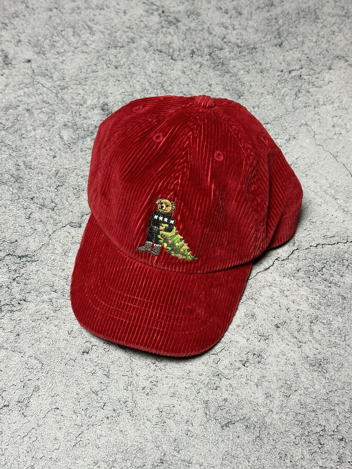 Polo Ralph Lauren Polo Ralph Lauren Bear Christmas Tree Corduroy Kids Boys Cap Size ONE SIZE - 2 Thumbnail