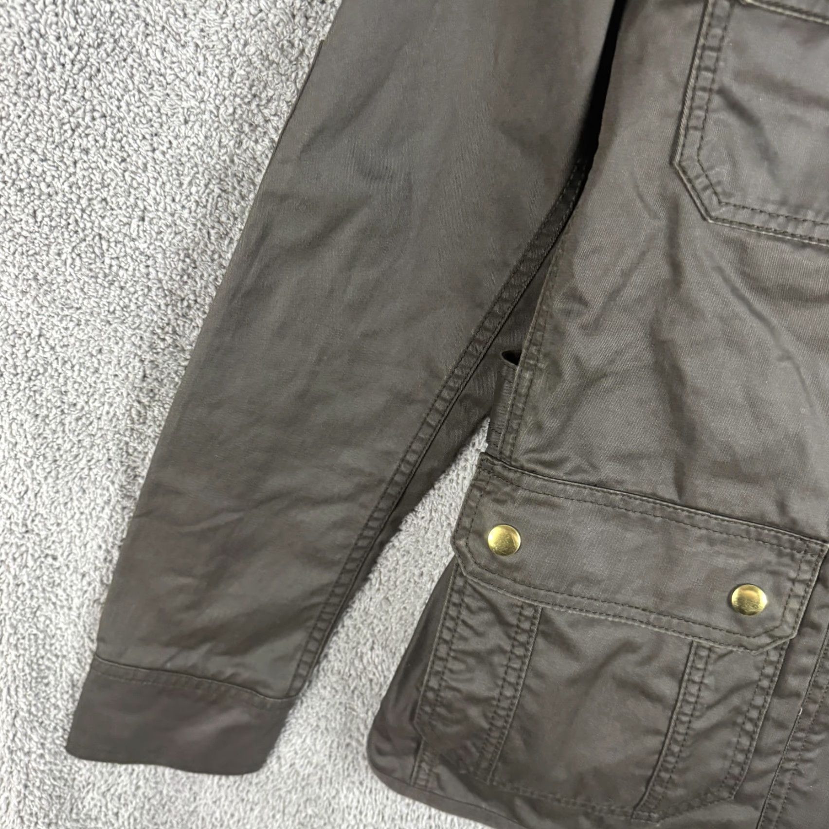 J.Crew J.Crew Military Jacket Womens XS Green Cotton Twill Zip Pockets Size XS / US 0-2 / IT 36-38 - 2 Thumbnail