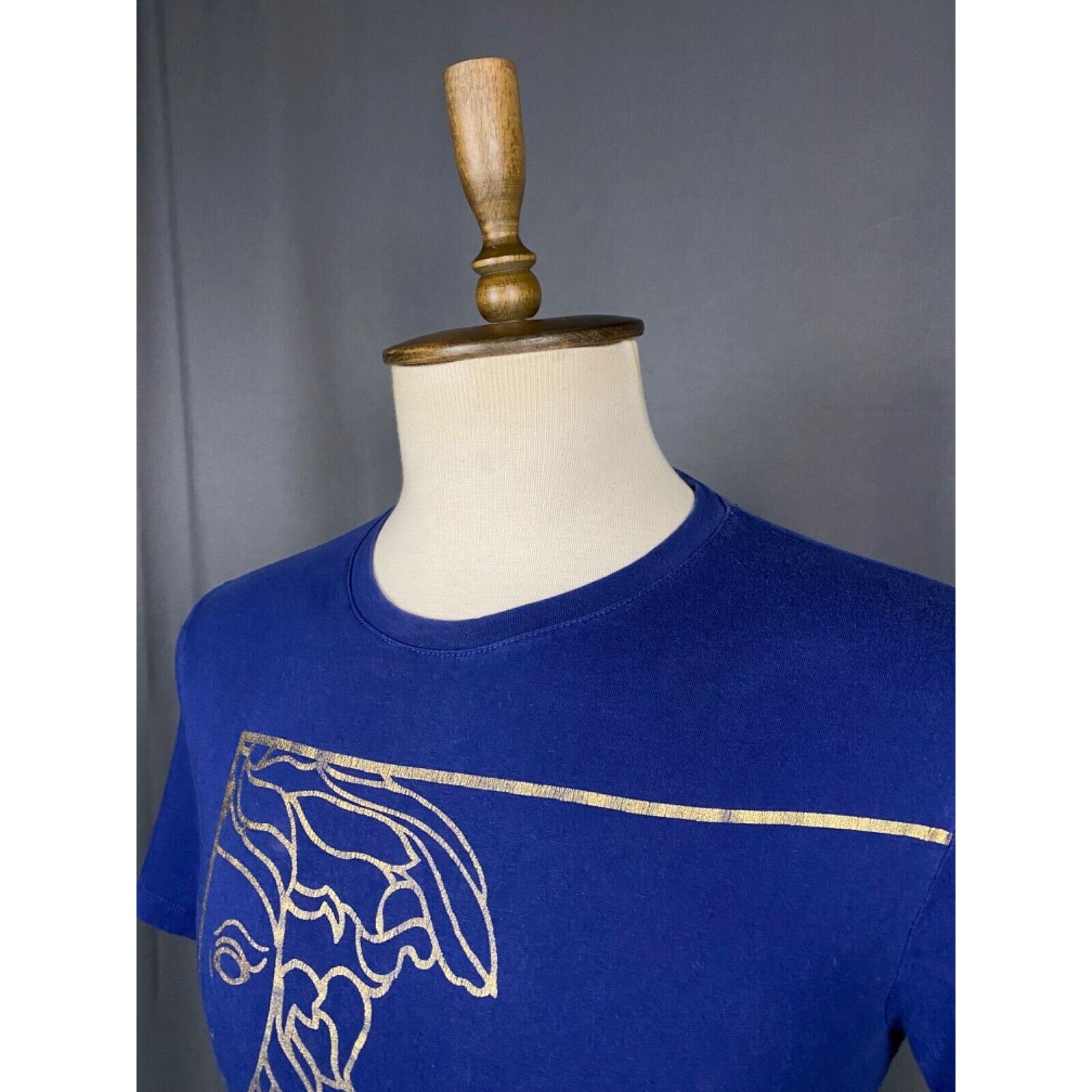 Versace Versace Big Logo Medusa Men's Blue T-Shirt Size M Size US M / EU 48-50 / 2 - 5 Thumbnail