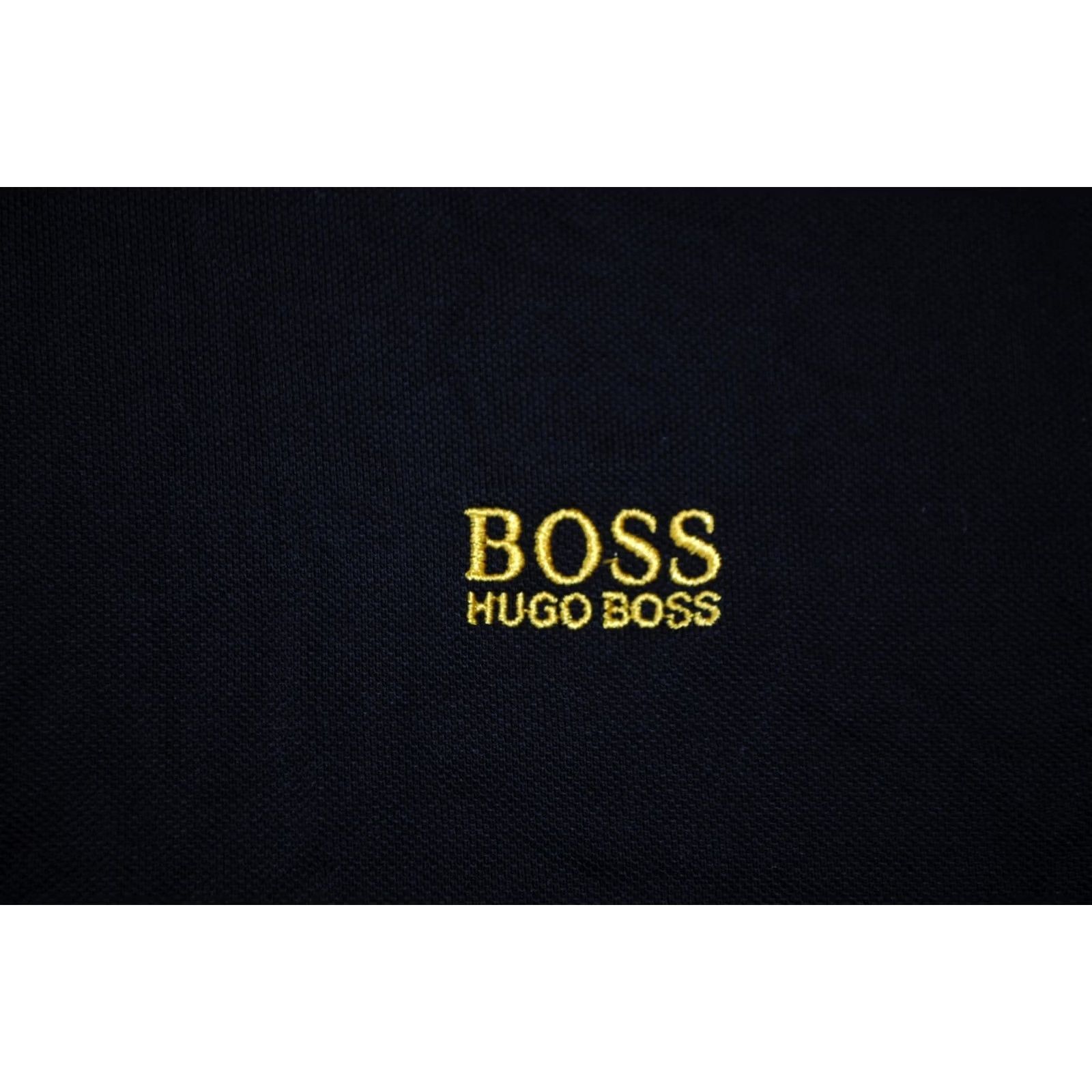 Hugo Boss VINTAGE MENS POLO SHIRT BLACK YELLOW HUGO BOSS MENS POLO COTTON ORIGINAL XXL Size US XXL / EU 58 / 5 - 2 Thumbnail