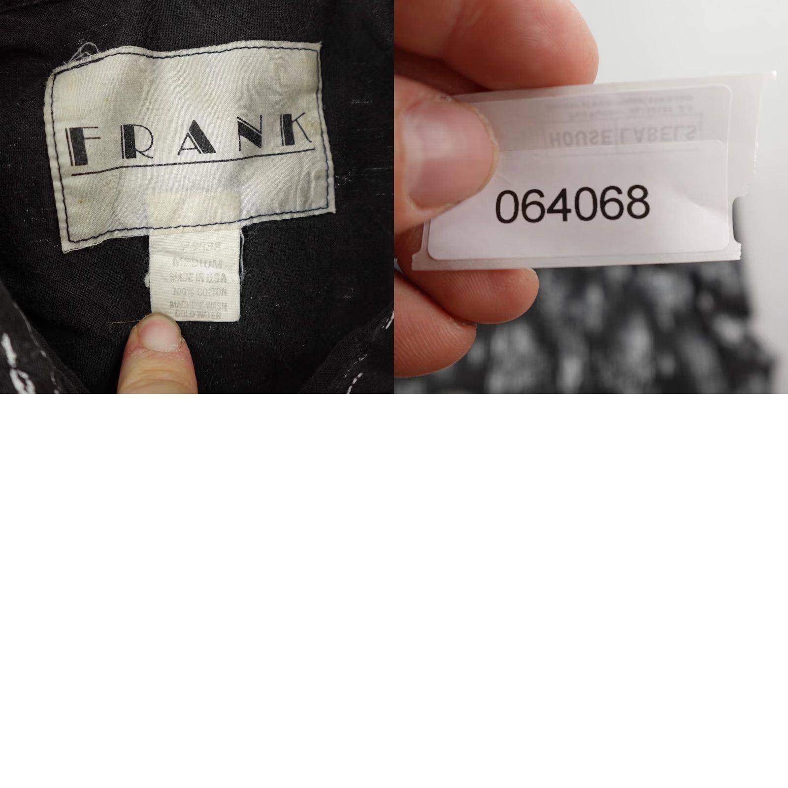 Vintage VINTAGE Frank Button-Up Shirt Men Medium Black White Geometric Print 90s Outdoors Size US M / EU 48-50 / 2 - 8 Thumbnail