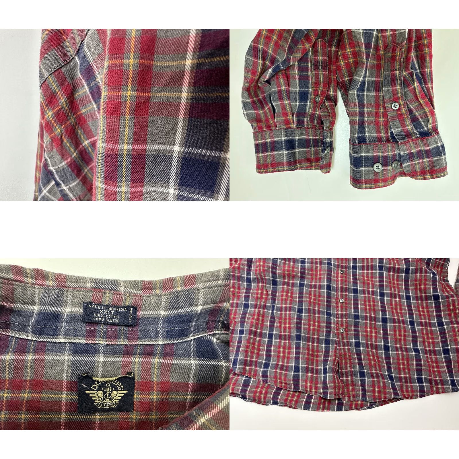 Dockers VINTAGE Dockers Button-Down Shirt Men's 2XL Tall Plaid Gray 90s Casual Outdoor Size US XXL / EU 58 / 5 - 9 Thumbnail
