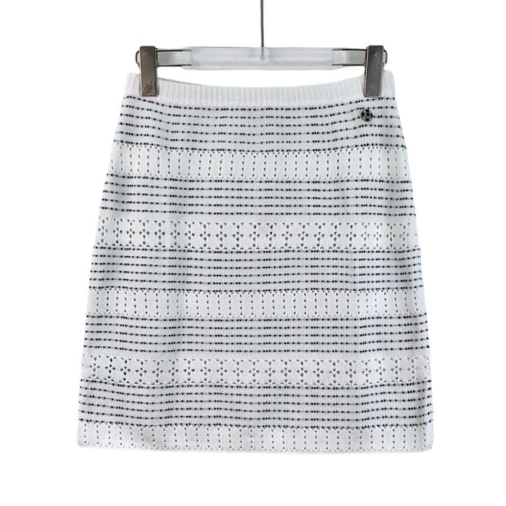 Chanel Chanel Cutout Striped Cotton Casual Knit Halter Dress Size 25" / US 0 / IT 36 - 1 Thumbnail
